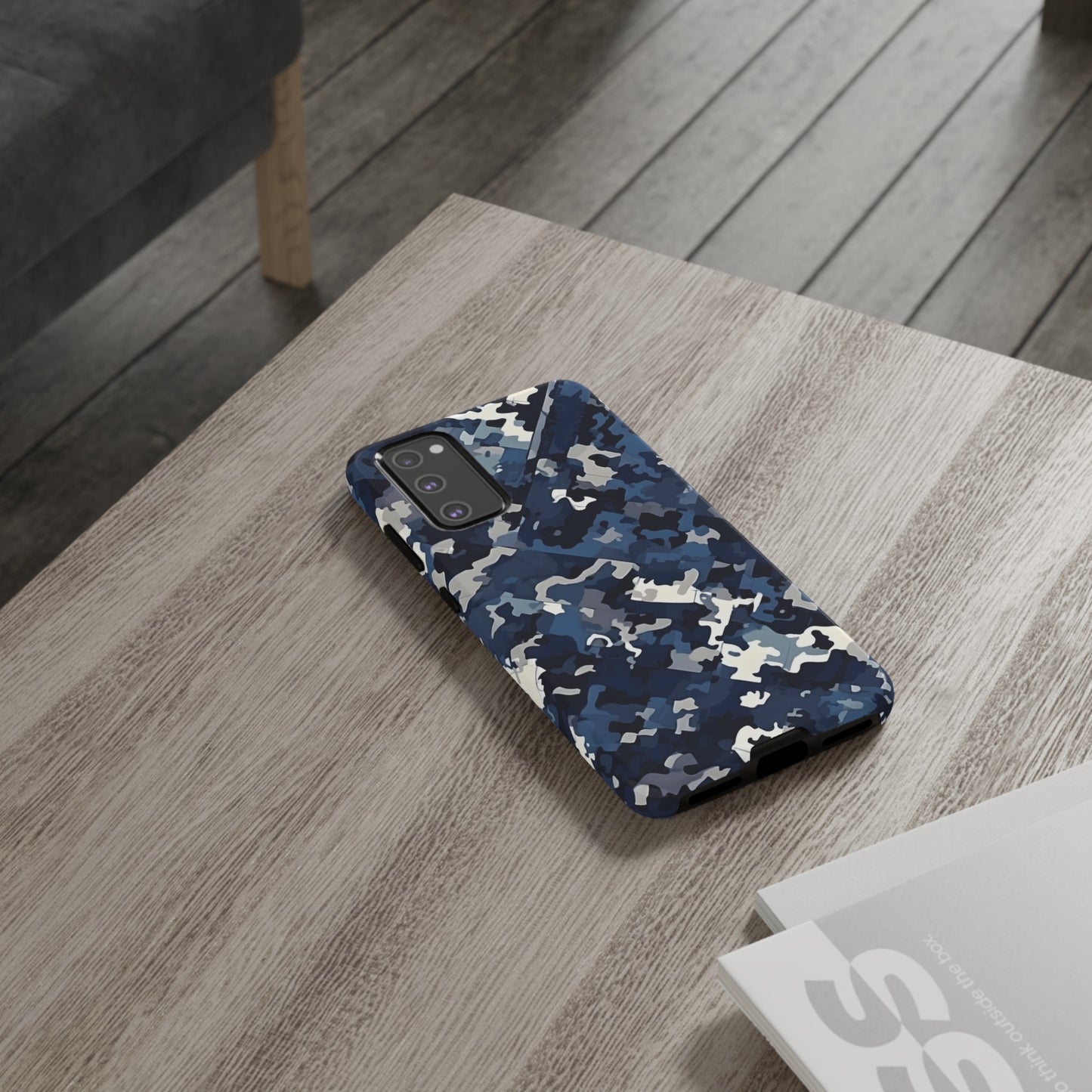 Blue Camo Inspired Tough Phone Cases