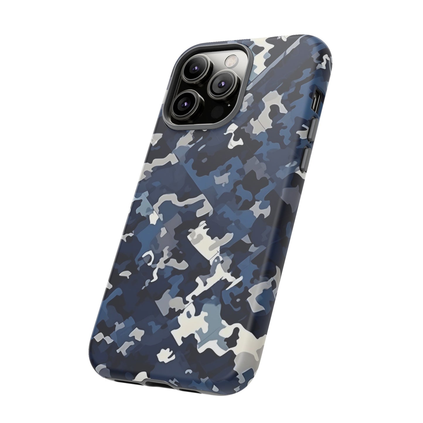 Blue Camo Inspired Tough Phone Cases