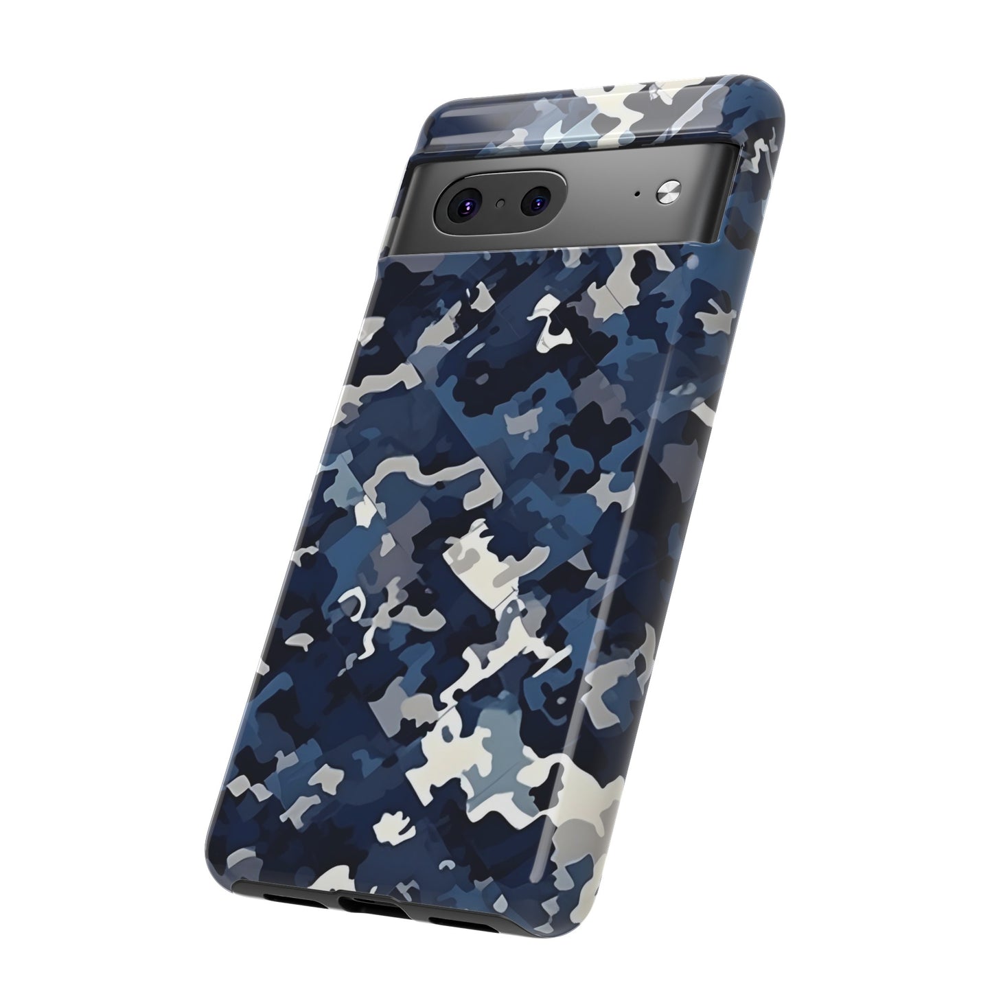 Blue Camo Inspired Tough Phone Cases