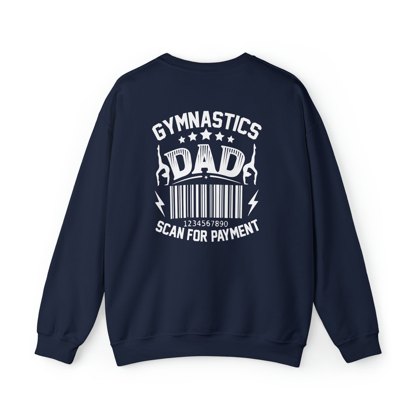 Gymastics Dad Scan For Payment  Unisex Heavy Blend™ Crewneck Sweatshirt