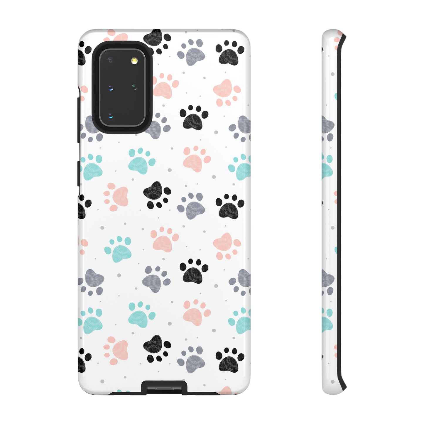 Pretty Pastel Paw Prints Tough Phone Cases