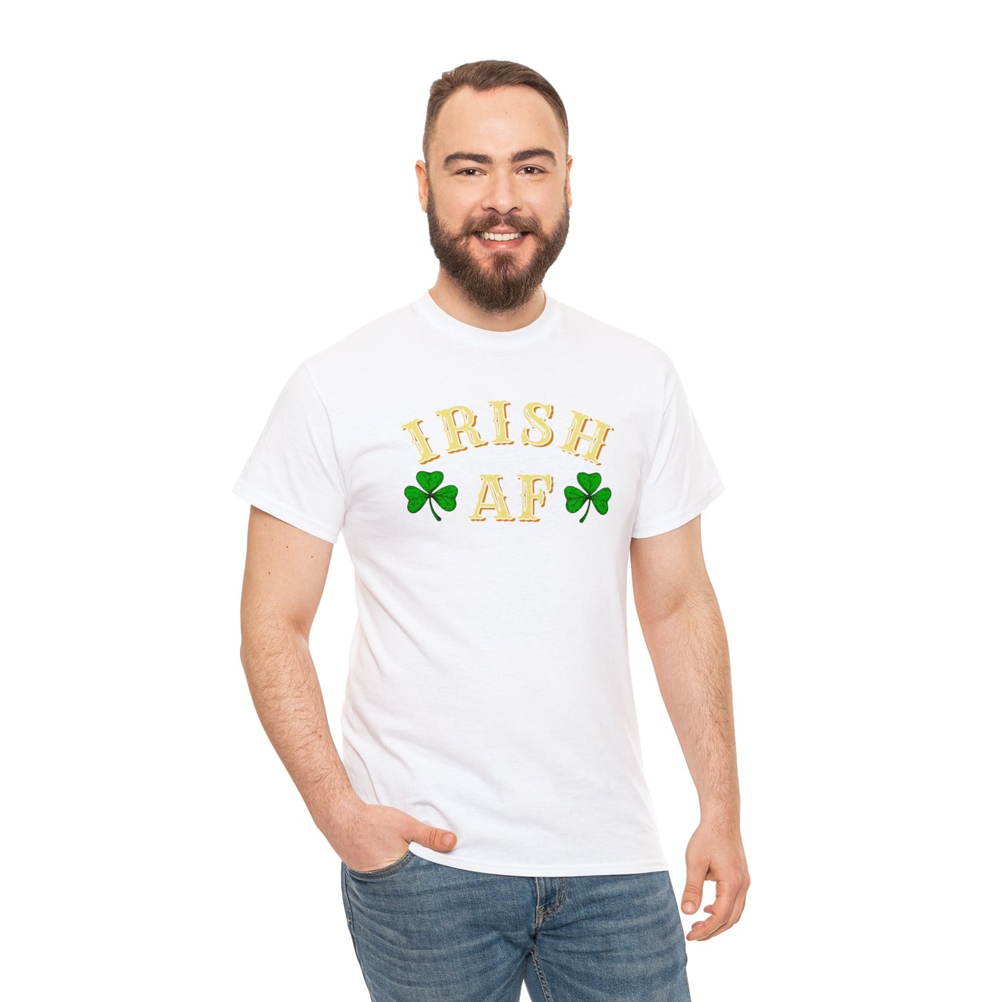 Irish AF St Patricks Day Unisex Heavy Cotton Tee