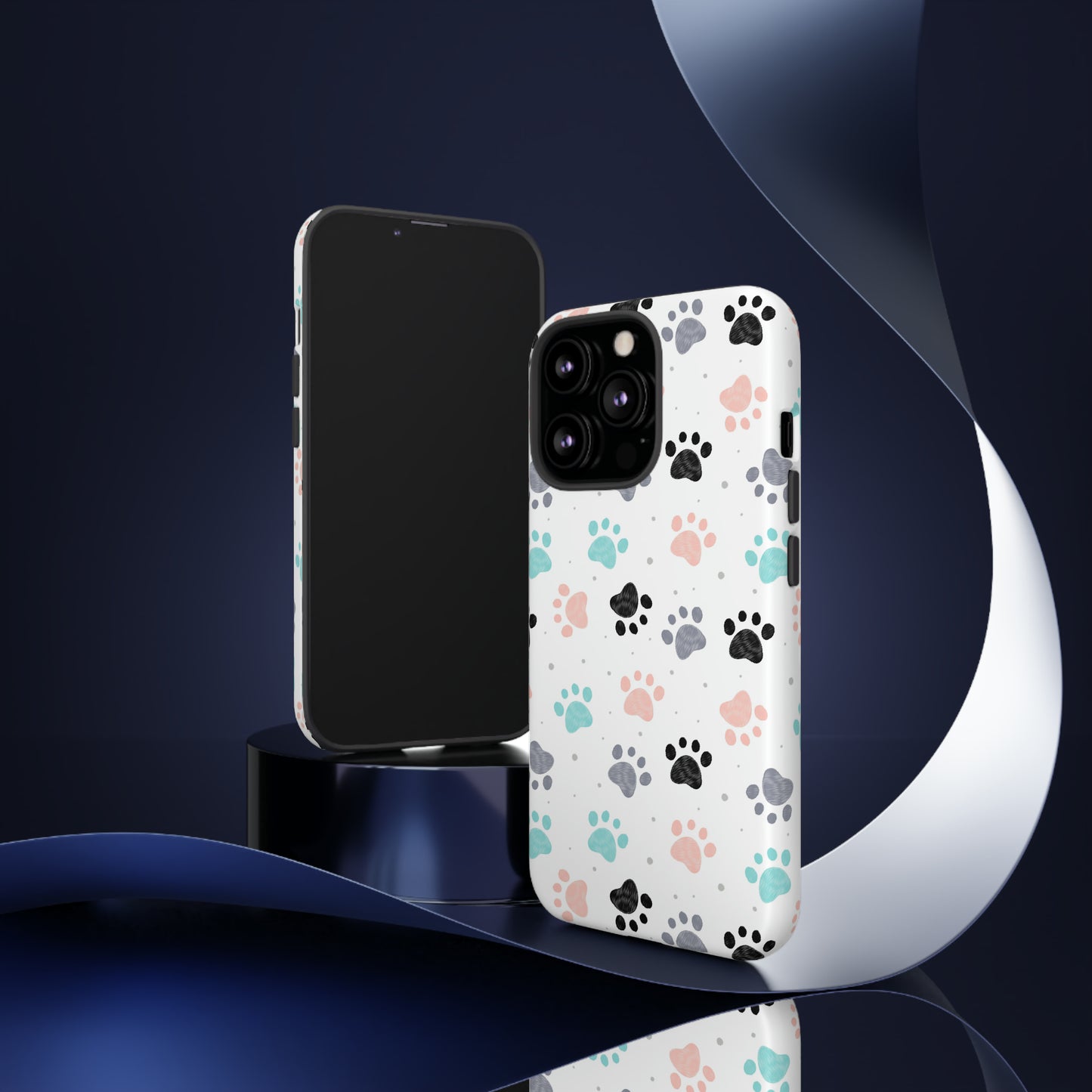 Pretty Pastel Paw Prints Tough Phone Cases