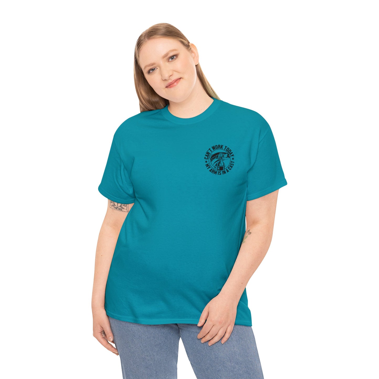 Cant Work Today My Arm Is In A Cast Unisex Heavy Cotton Tee