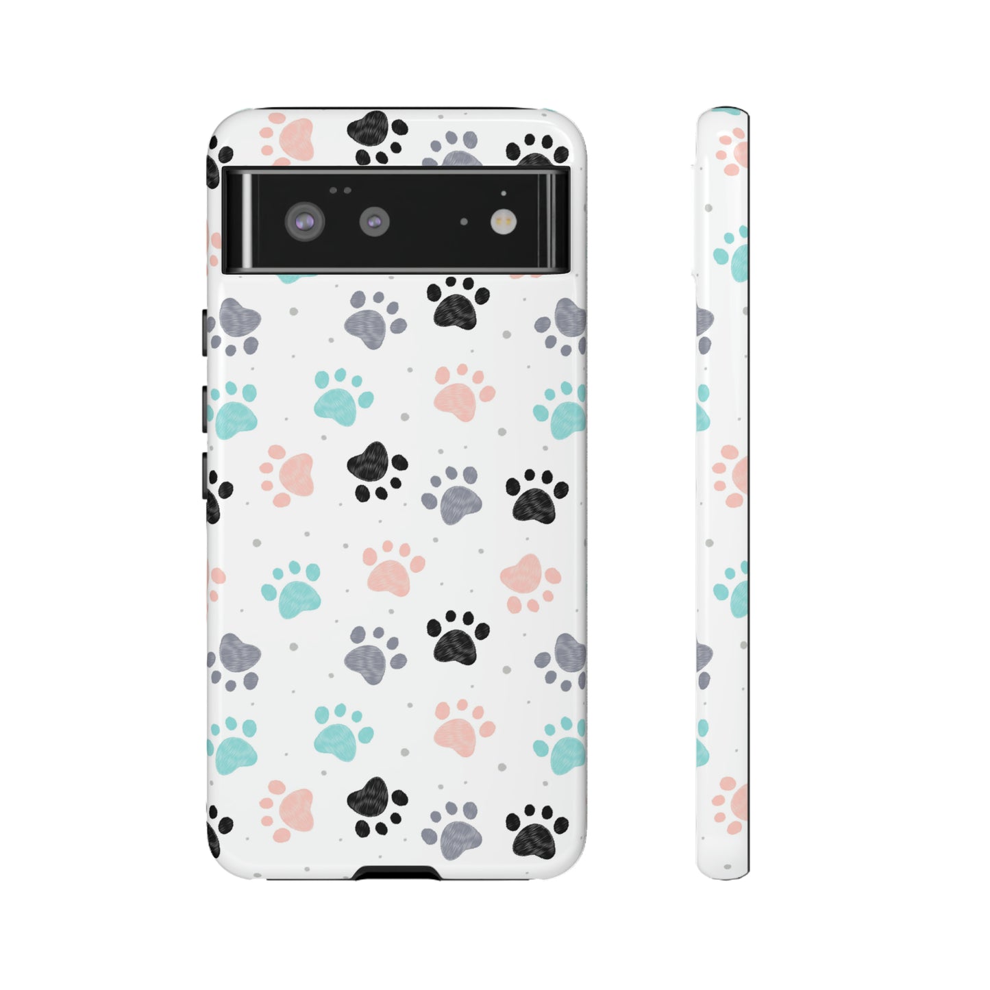 Pretty Pastel Paw Prints Tough Phone Cases