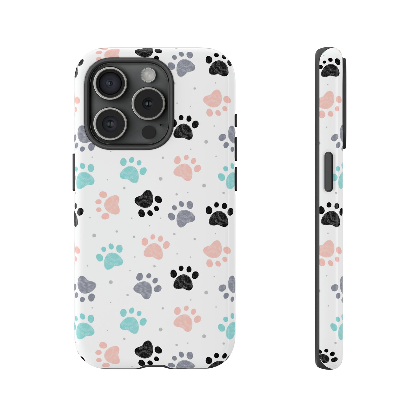 Pretty Pastel Paw Prints Tough Phone Cases