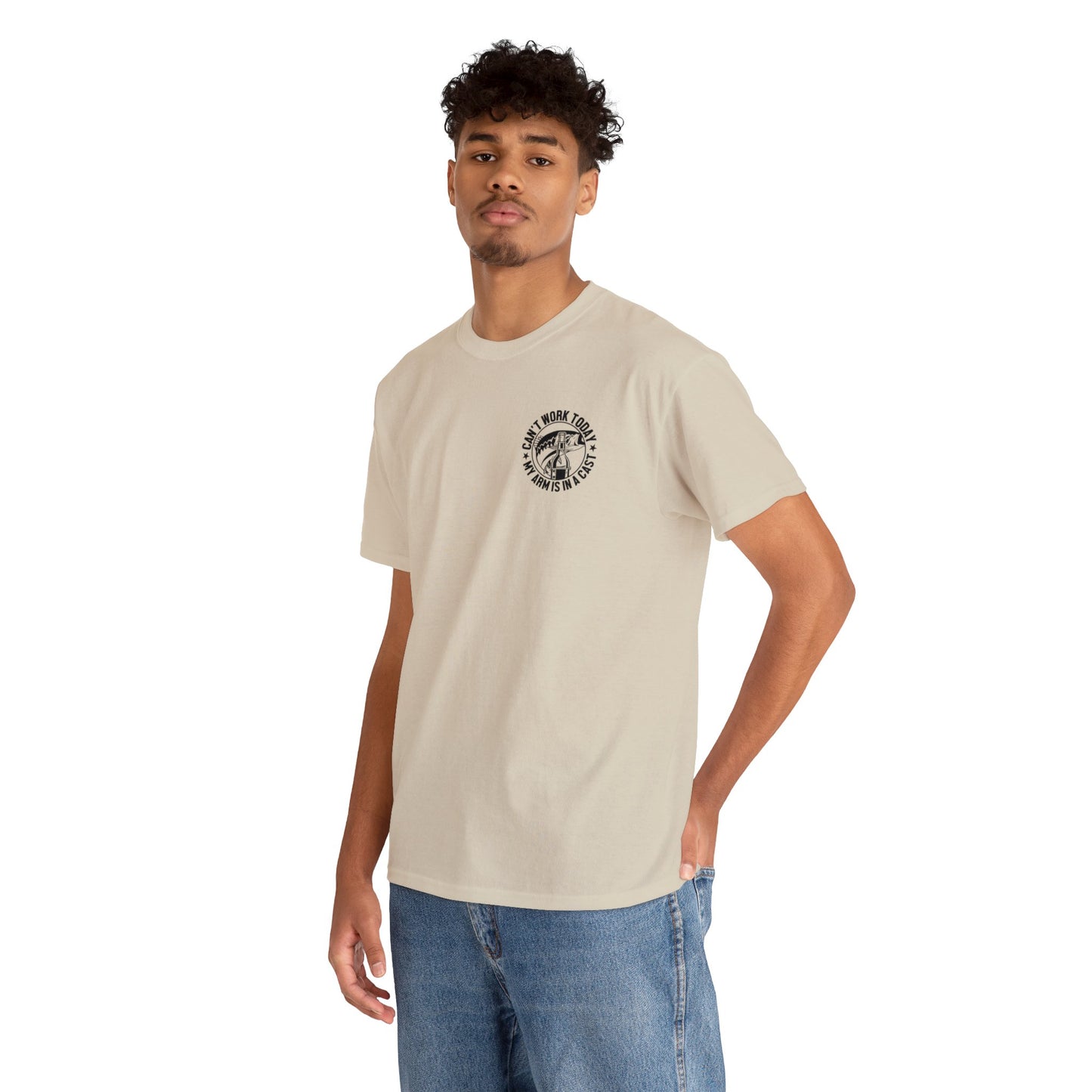 Cant Work Today My Arm Is In A Cast Unisex Heavy Cotton Tee