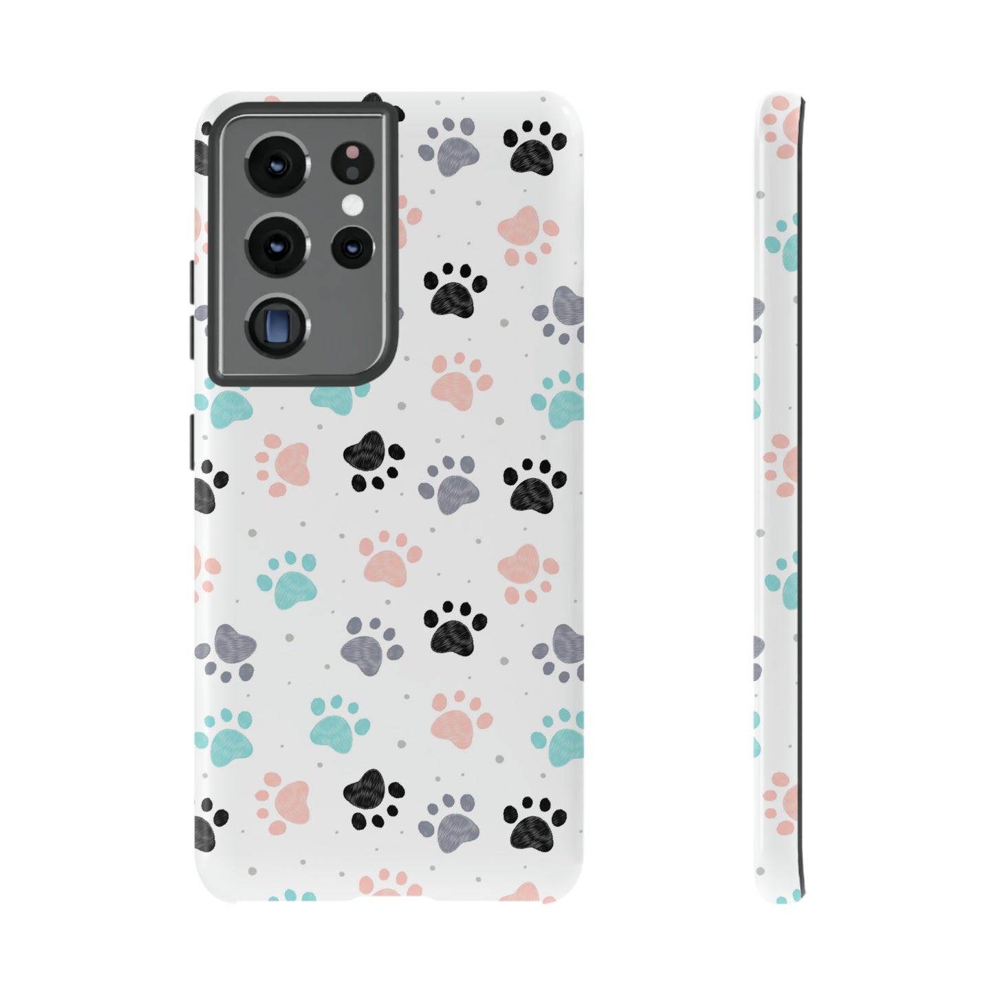 Pretty Pastel Paw Prints Tough Phone Cases