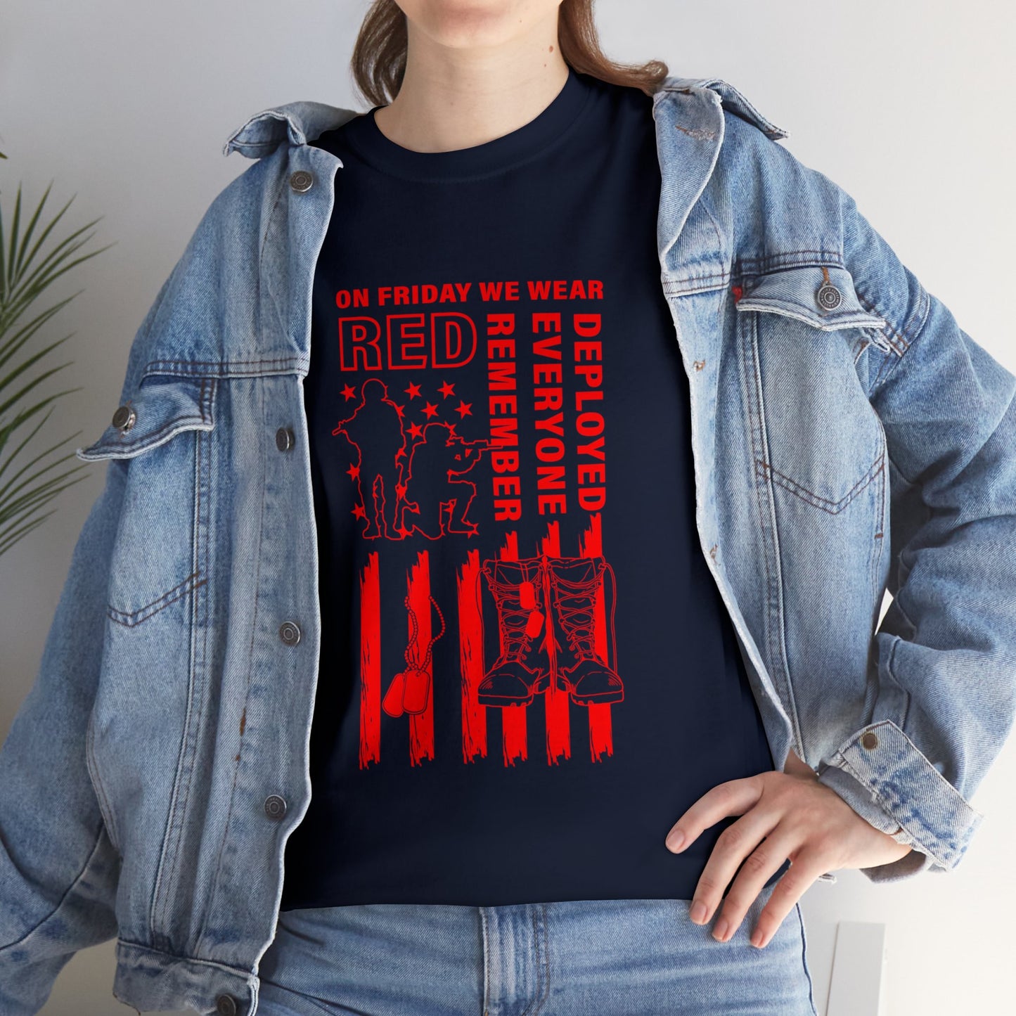 I Wear R.E.D. on Fridays Unisex Heavy Cotton Tee