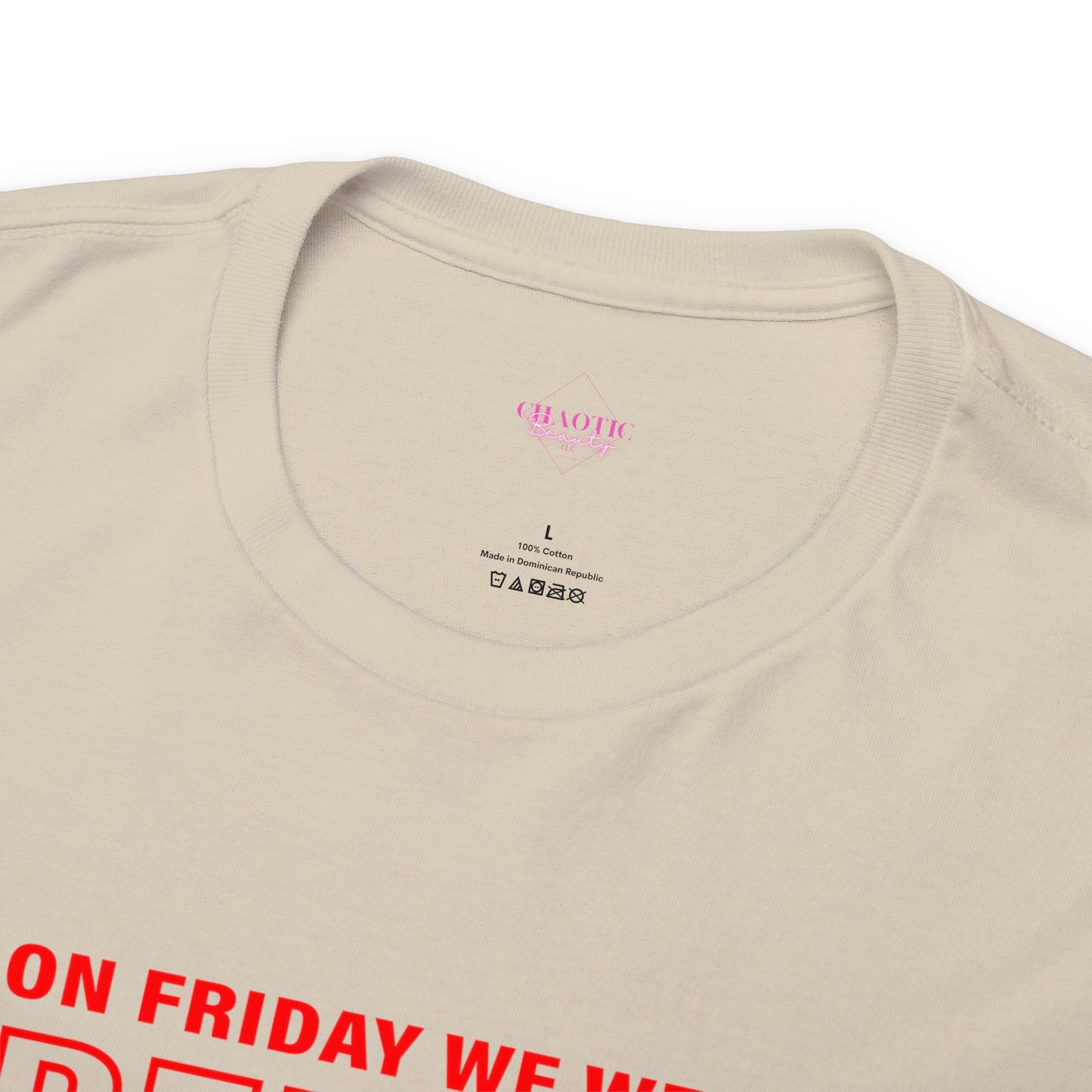 I Wear R.E.D. on Fridays Unisex Heavy Cotton Tee