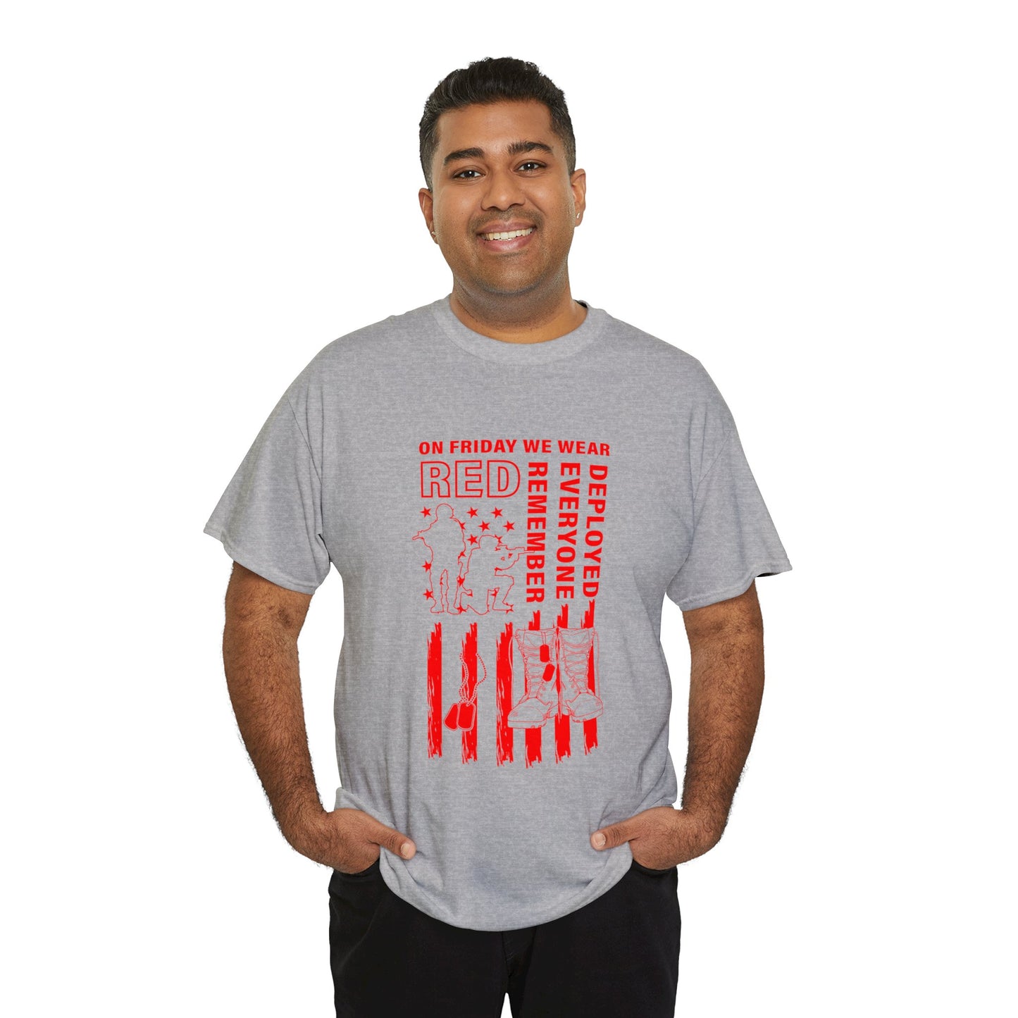 I Wear R.E.D. on Fridays Unisex Heavy Cotton Tee