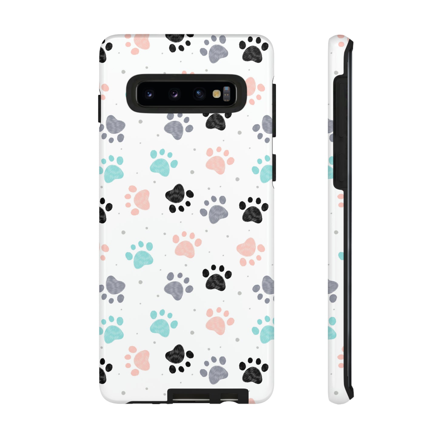 Pretty Pastel Paw Prints Tough Phone Cases