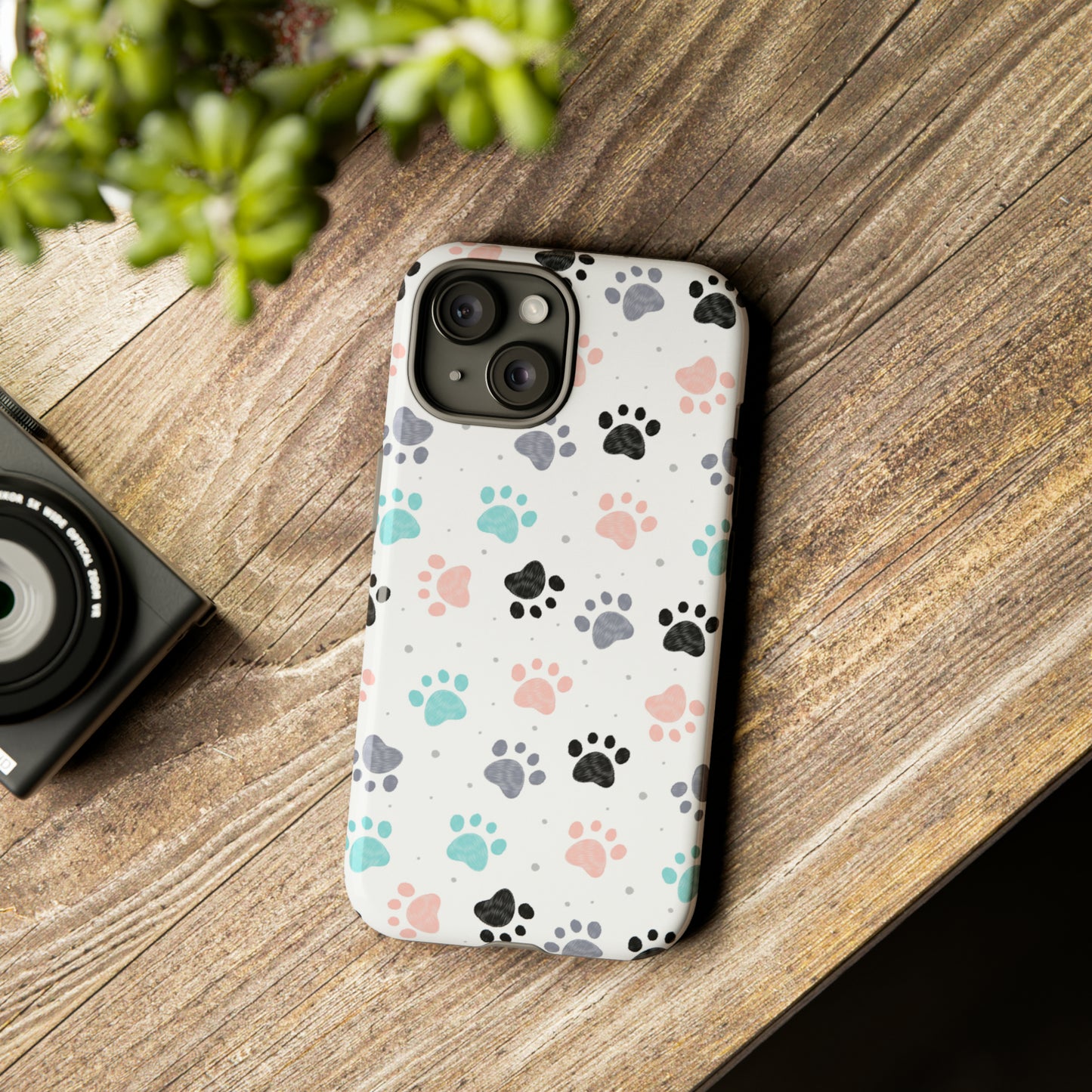 Pretty Pastel Paw Prints Tough Phone Cases