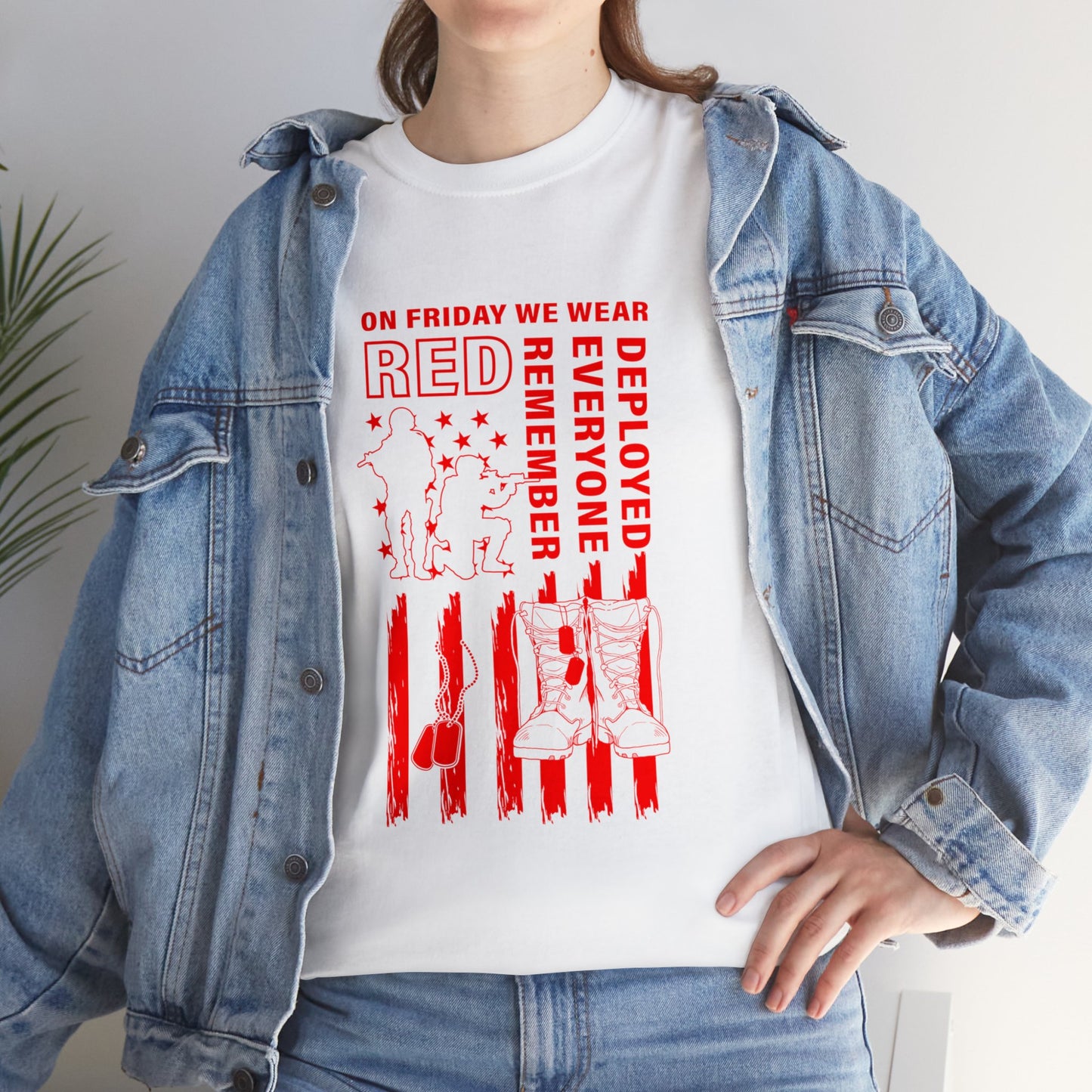 I Wear R.E.D. on Fridays Unisex Heavy Cotton Tee