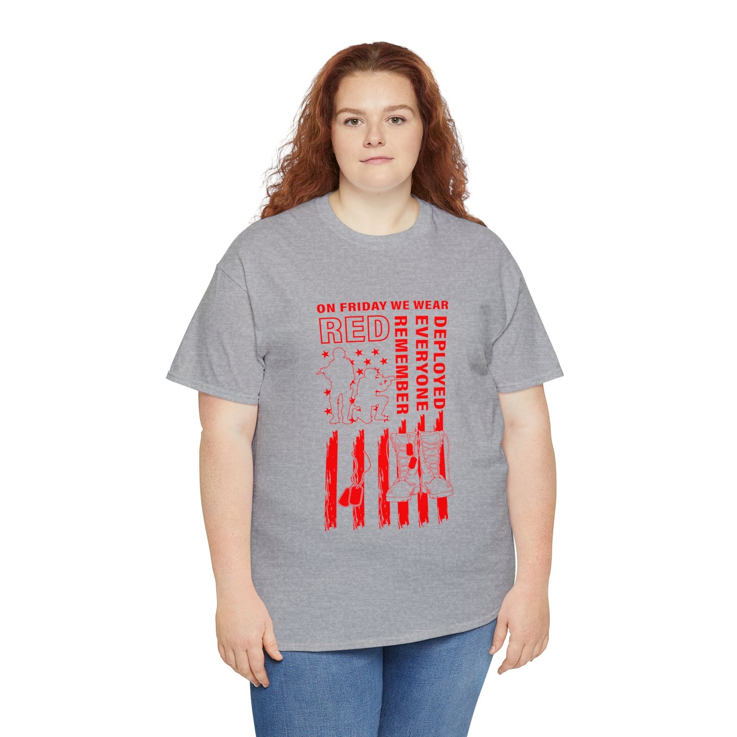 I Wear R.E.D. on Fridays Unisex Heavy Cotton Tee
