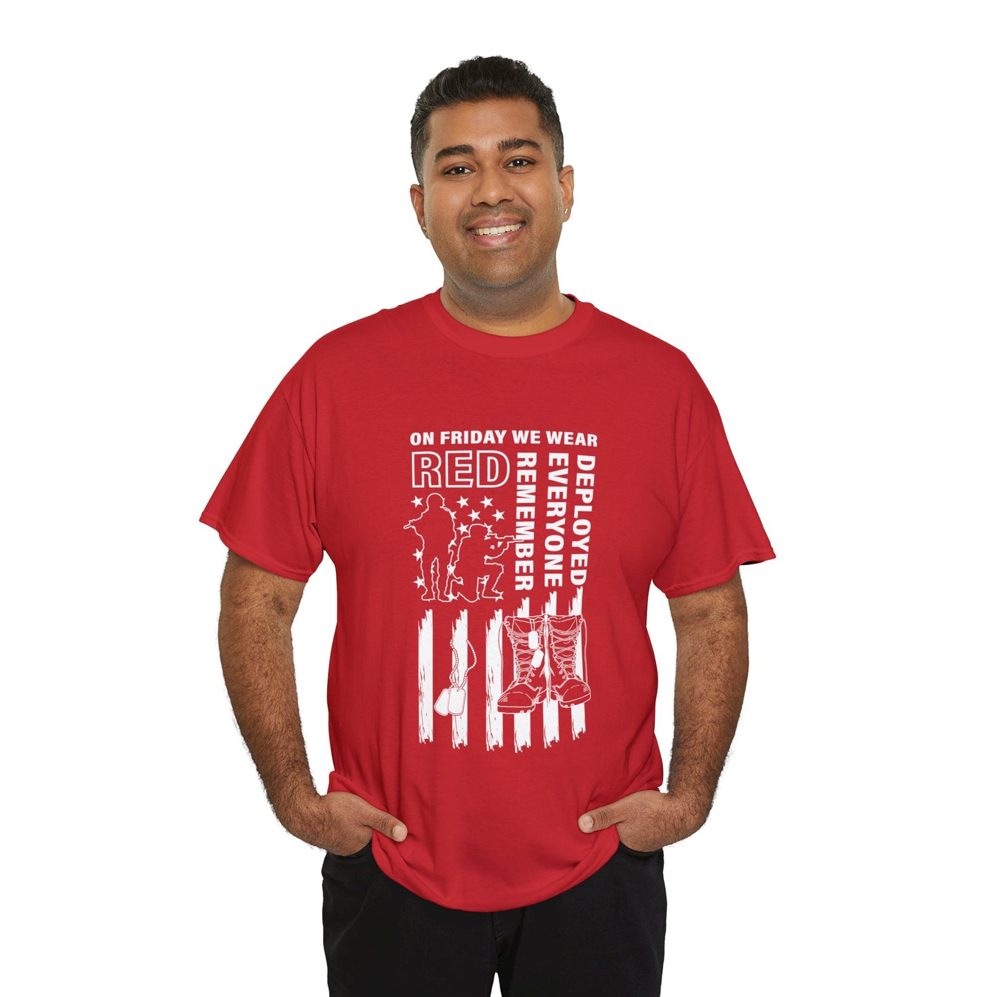 I Wear R.E.D. on Fridays Unisex Heavy Cotton Tee