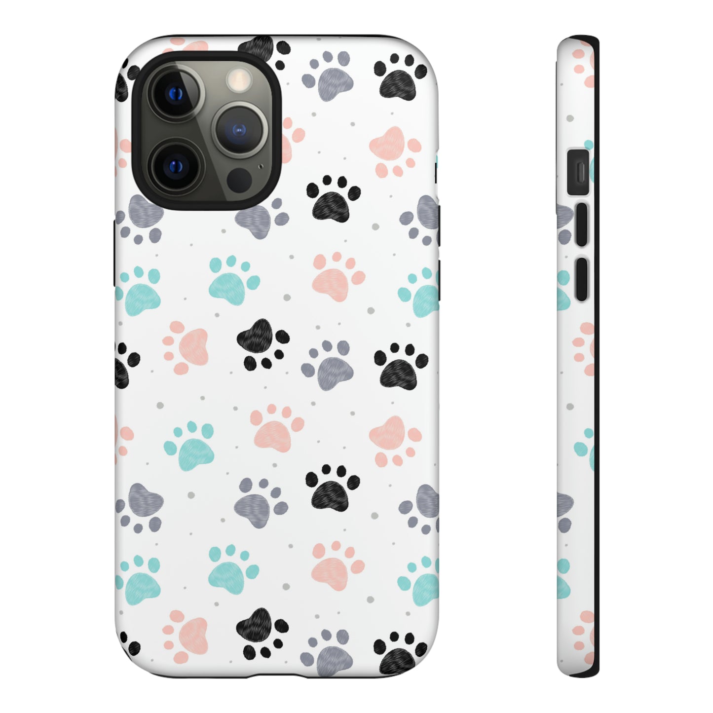 Pretty Pastel Paw Prints Tough Phone Cases