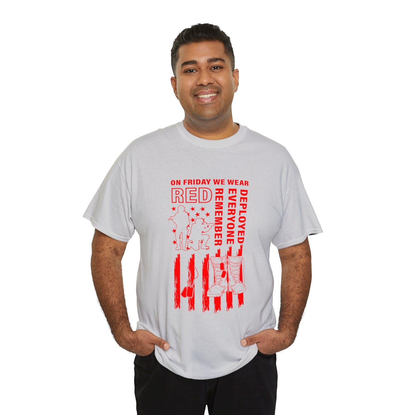 I Wear R.E.D. on Fridays Unisex Heavy Cotton Tee