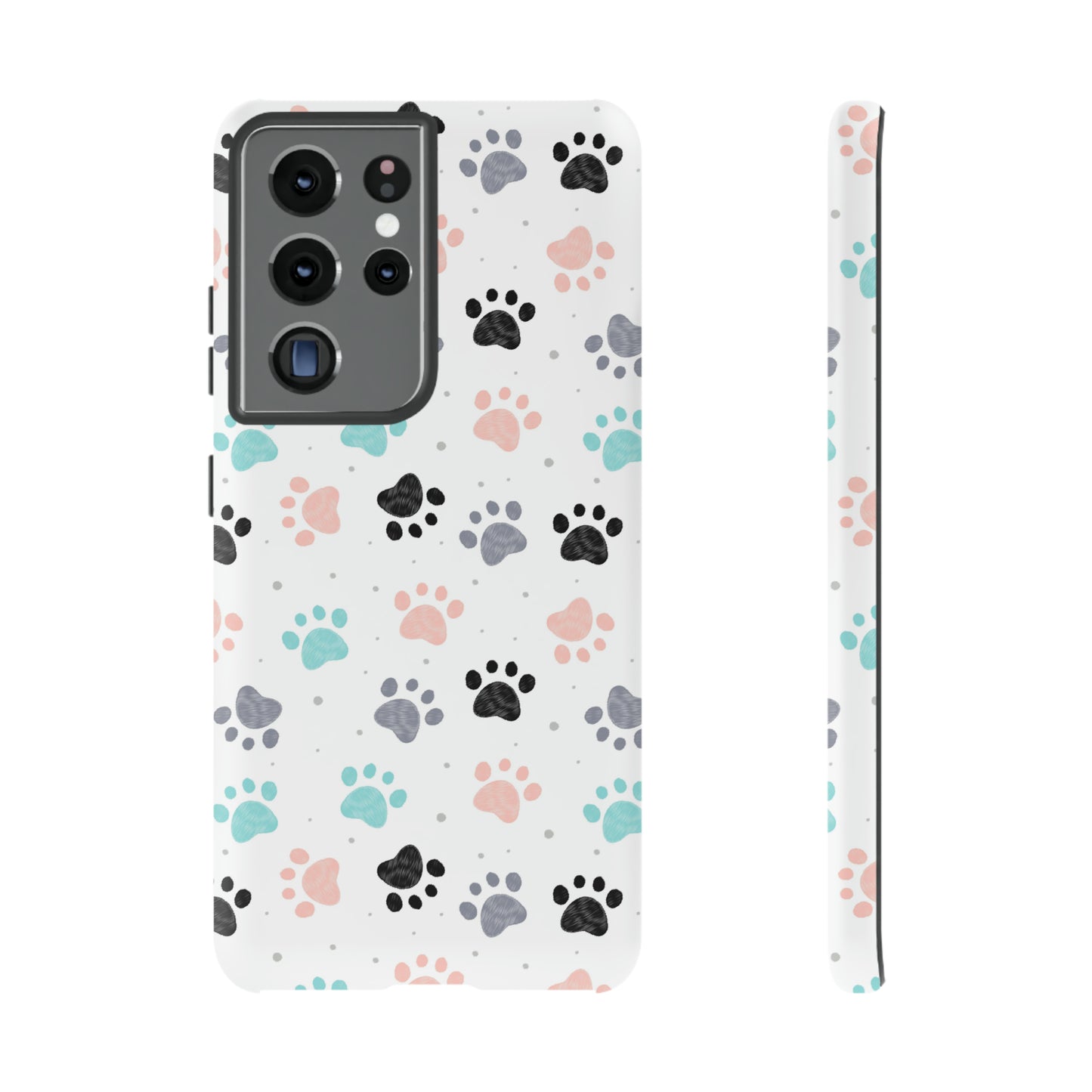 Pretty Pastel Paw Prints Tough Phone Cases