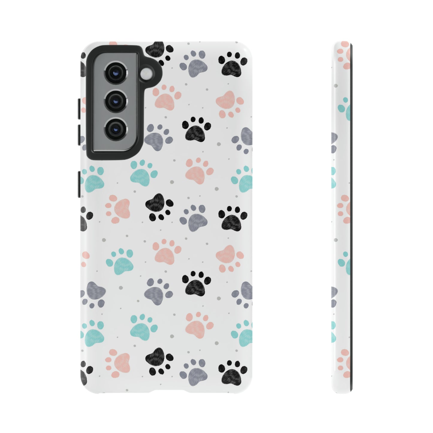 Pretty Pastel Paw Prints Tough Phone Cases