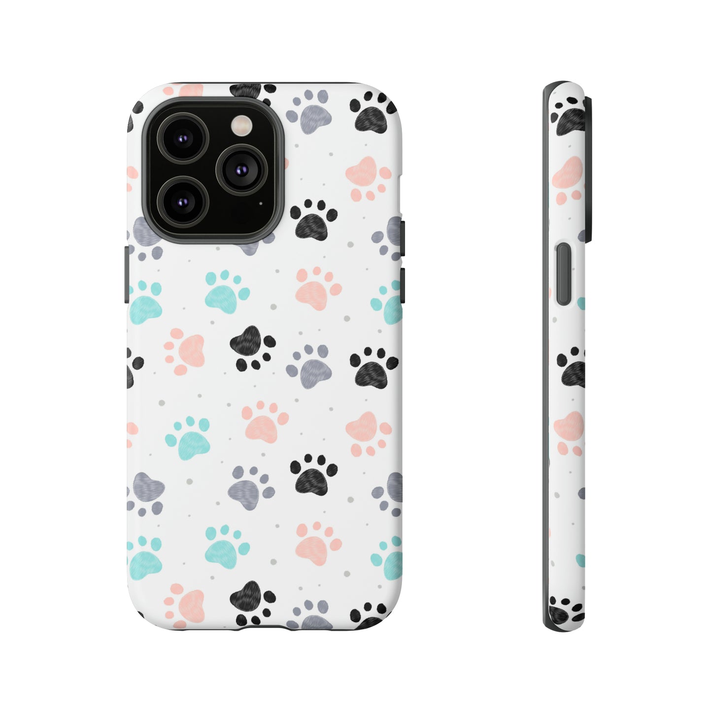 Pretty Pastel Paw Prints Tough Phone Cases