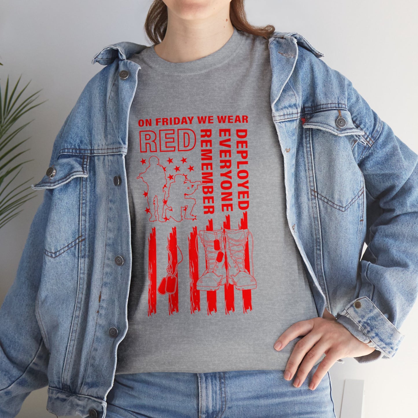 I Wear R.E.D. on Fridays Unisex Heavy Cotton Tee