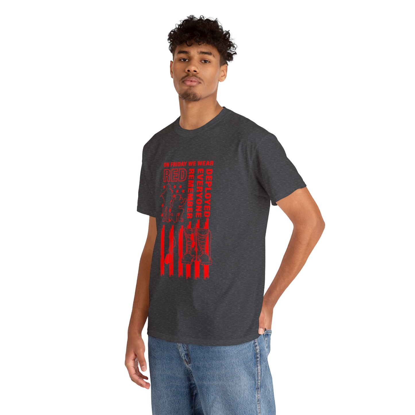 I Wear R.E.D. on Fridays Unisex Heavy Cotton Tee
