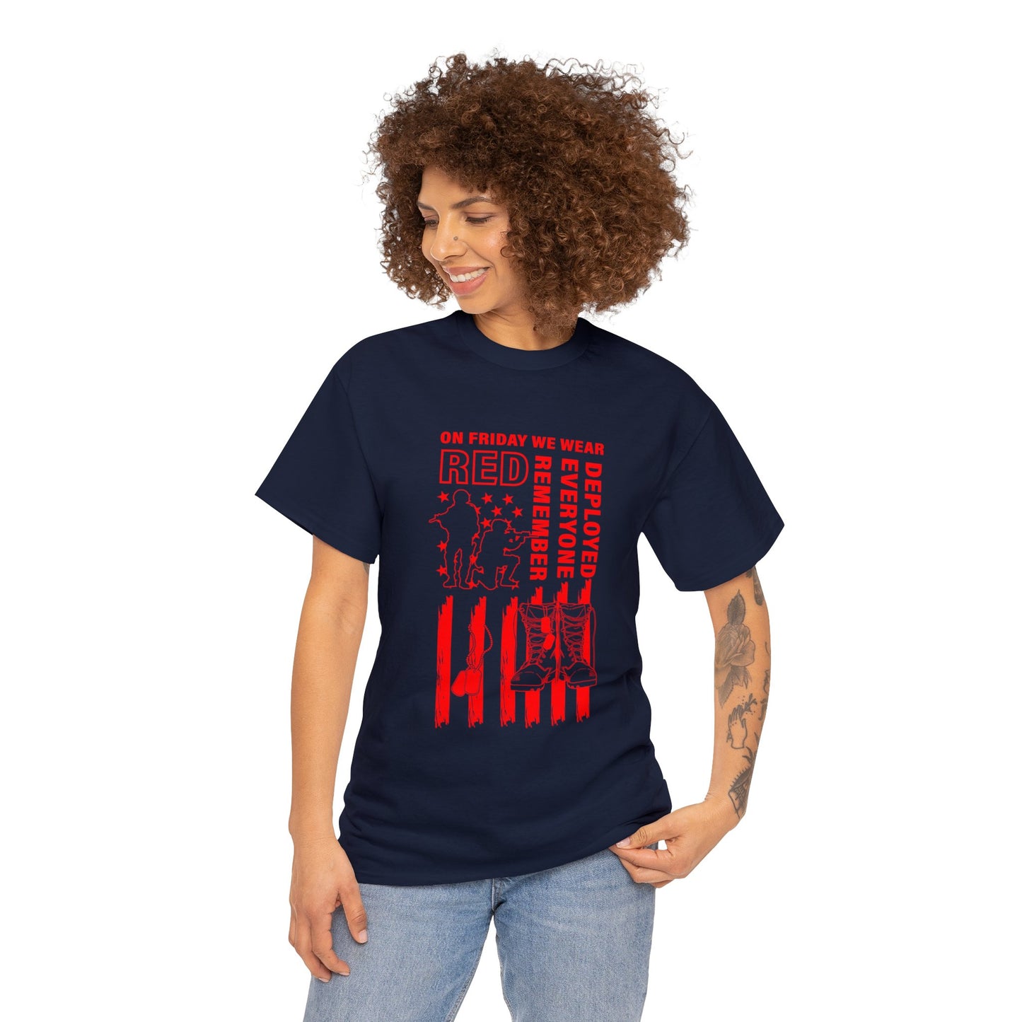 I Wear R.E.D. on Fridays Unisex Heavy Cotton Tee