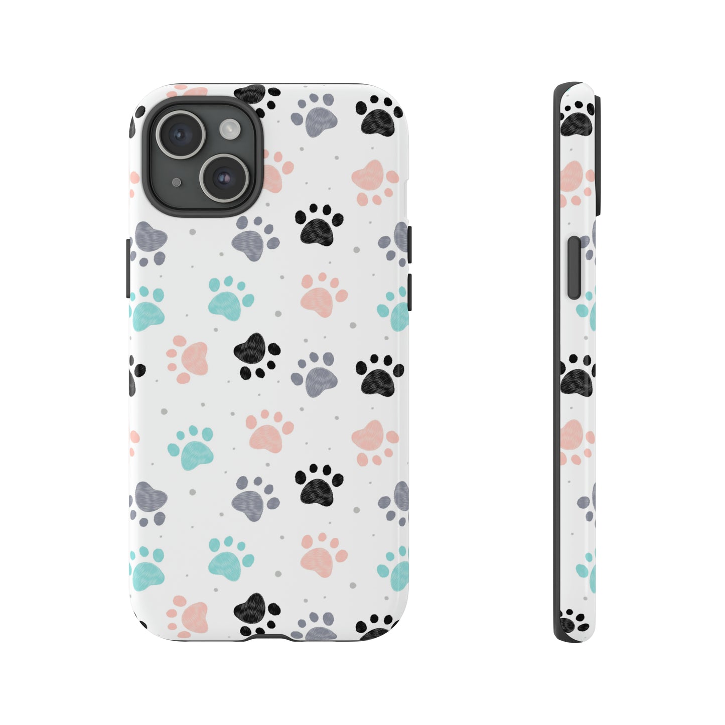 Pretty Pastel Paw Prints Tough Phone Cases