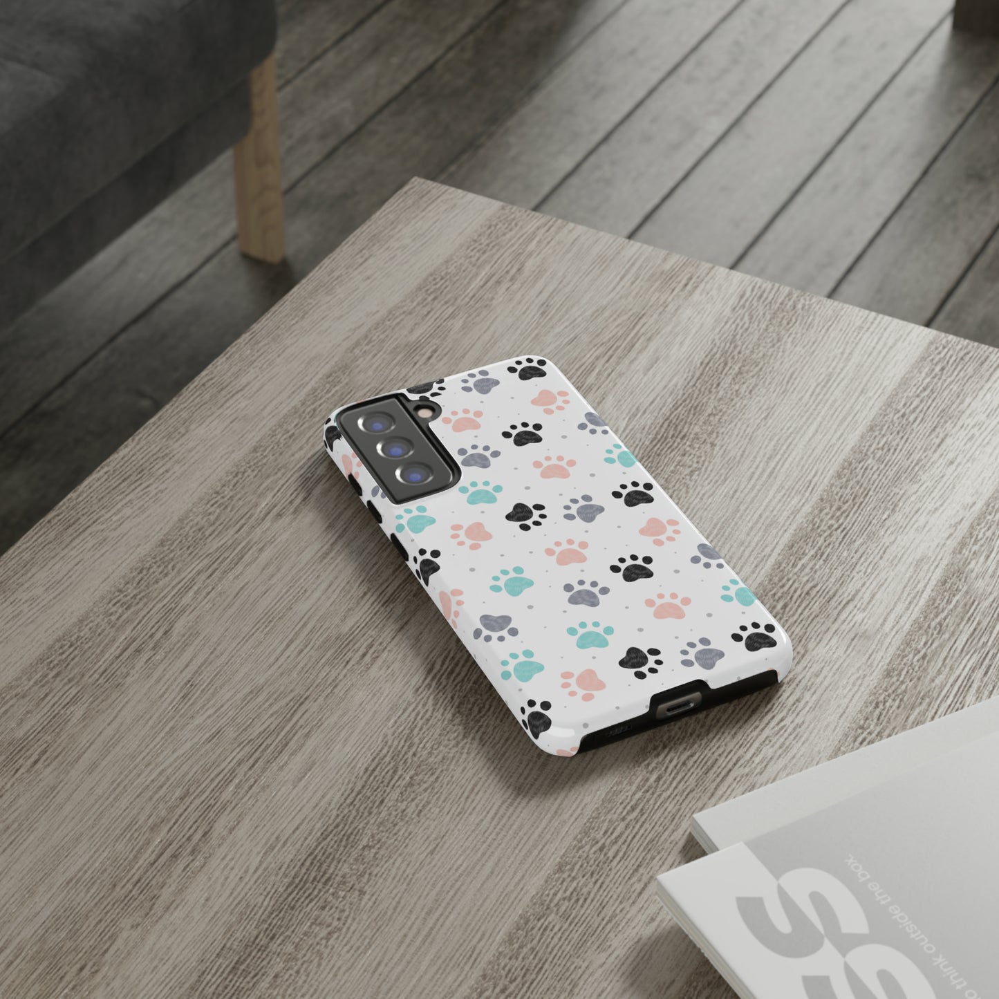 Pretty Pastel Paw Prints Tough Phone Cases