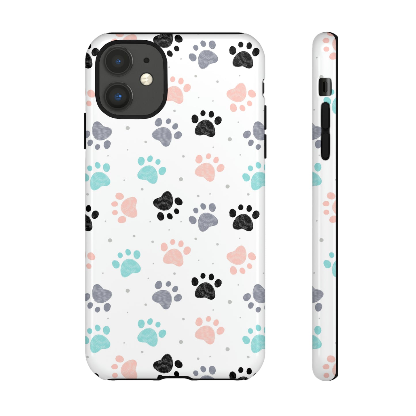Pretty Pastel Paw Prints Tough Phone Cases