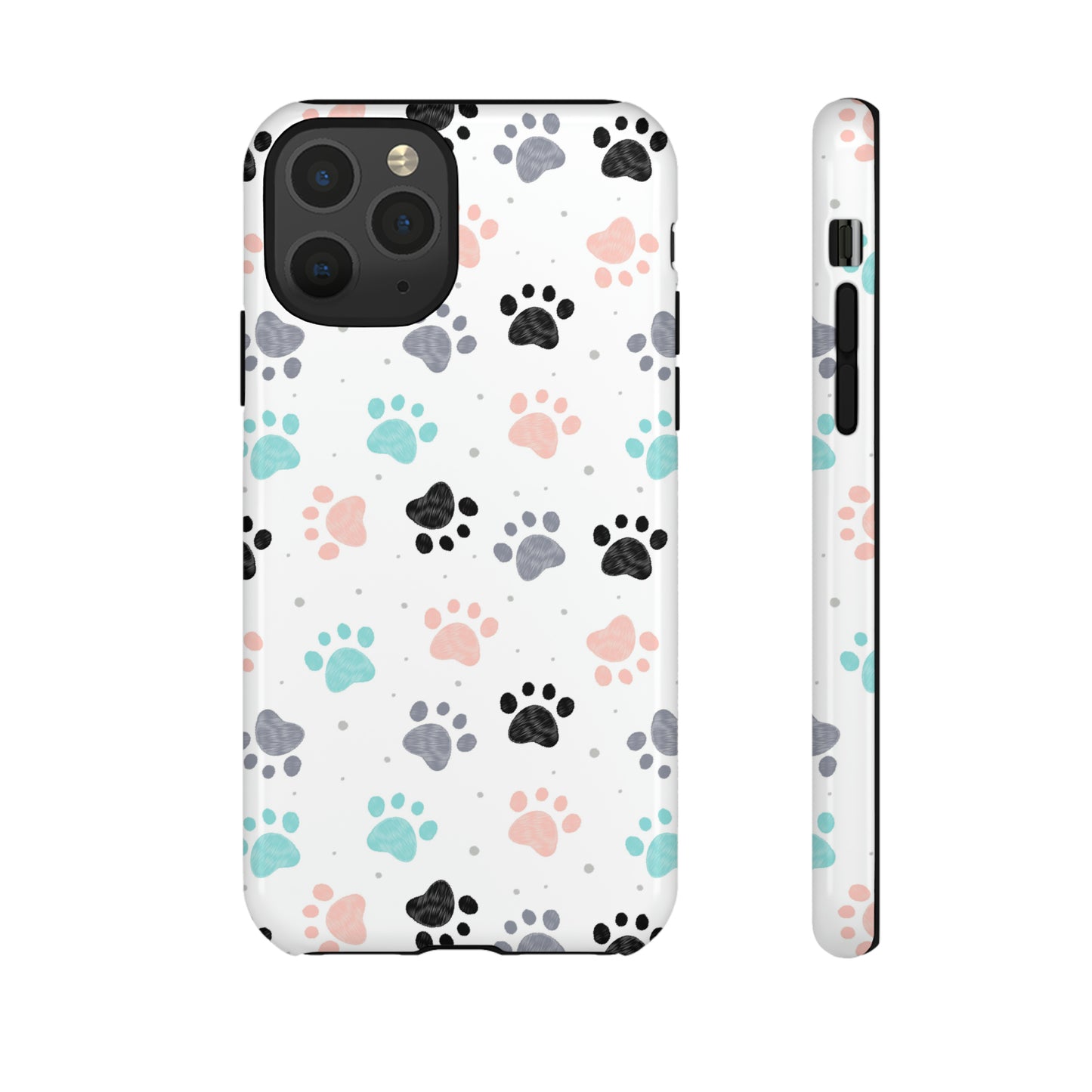 Pretty Pastel Paw Prints Tough Phone Cases