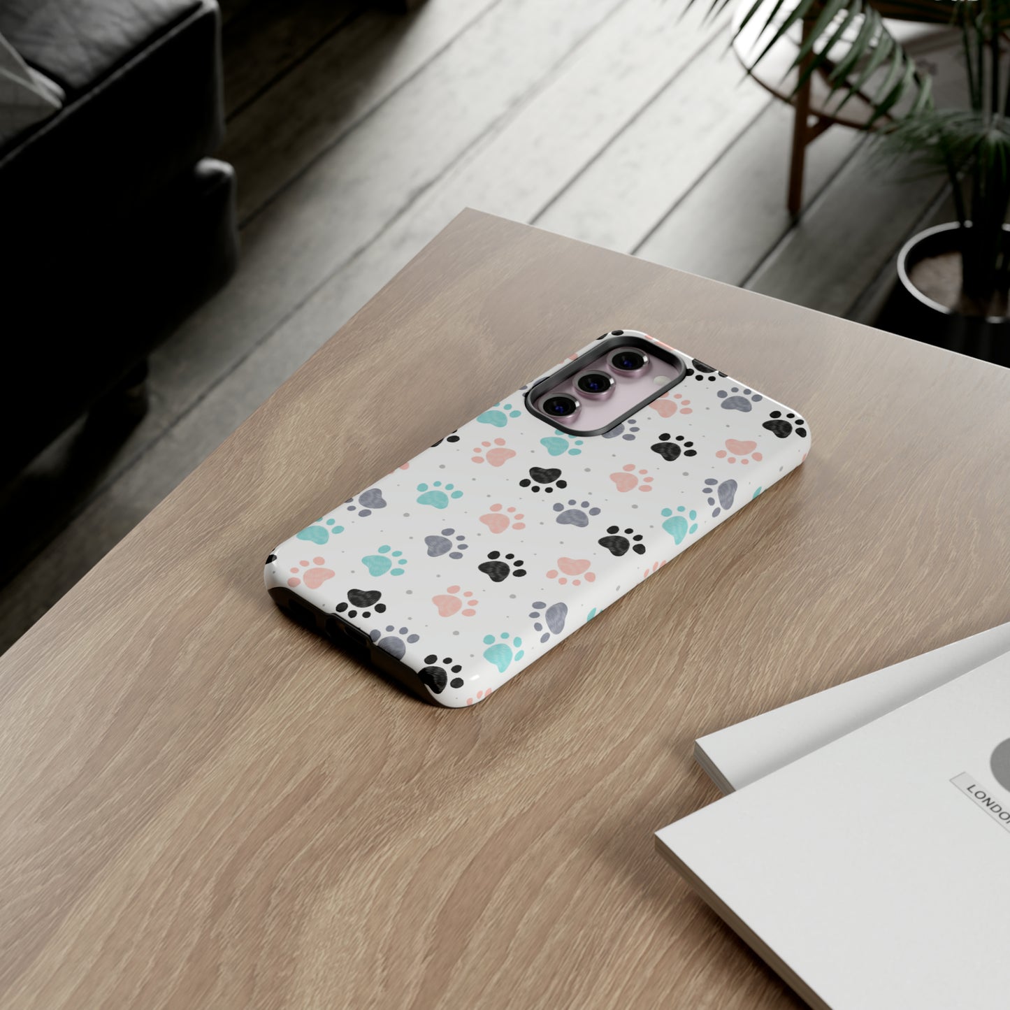 Pretty Pastel Paw Prints Tough Phone Cases