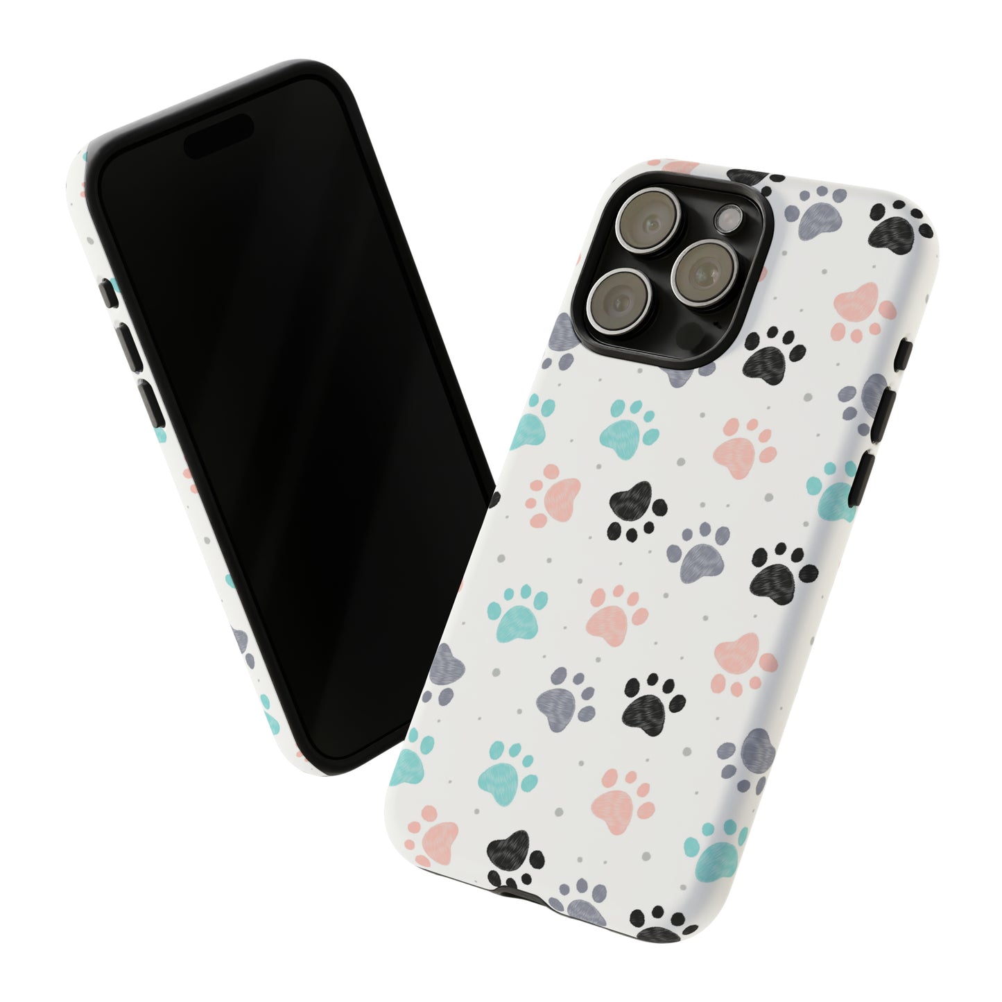 Pretty Pastel Paw Prints Tough Phone Cases