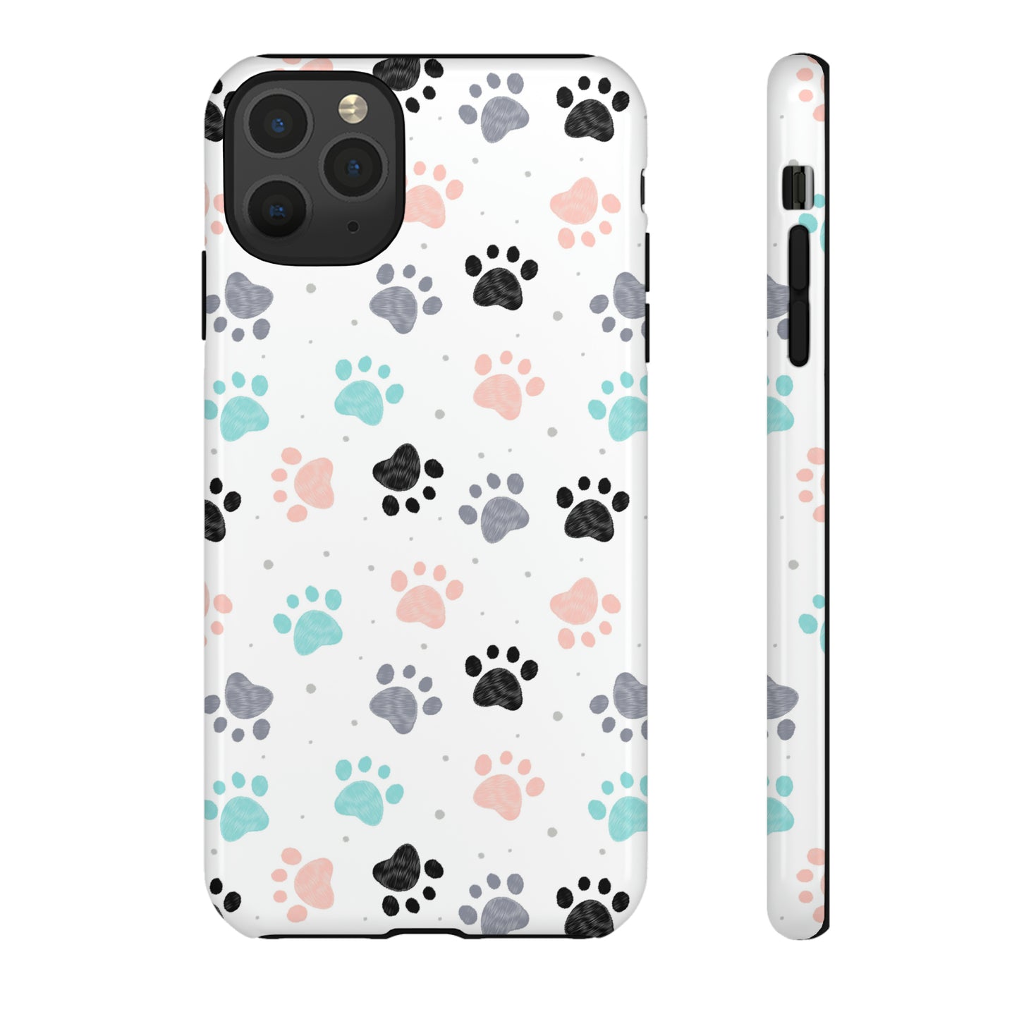 Pretty Pastel Paw Prints Tough Phone Cases