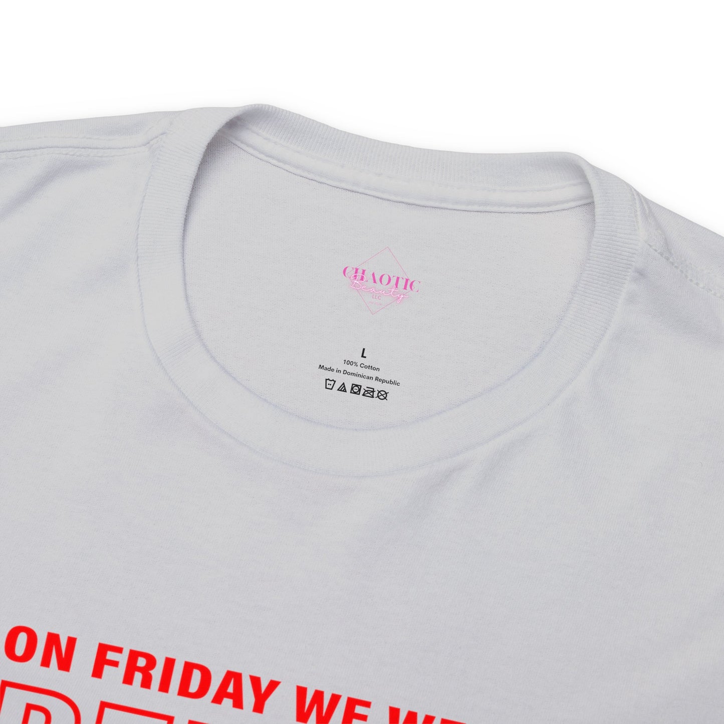 I Wear R.E.D. on Fridays Unisex Heavy Cotton Tee