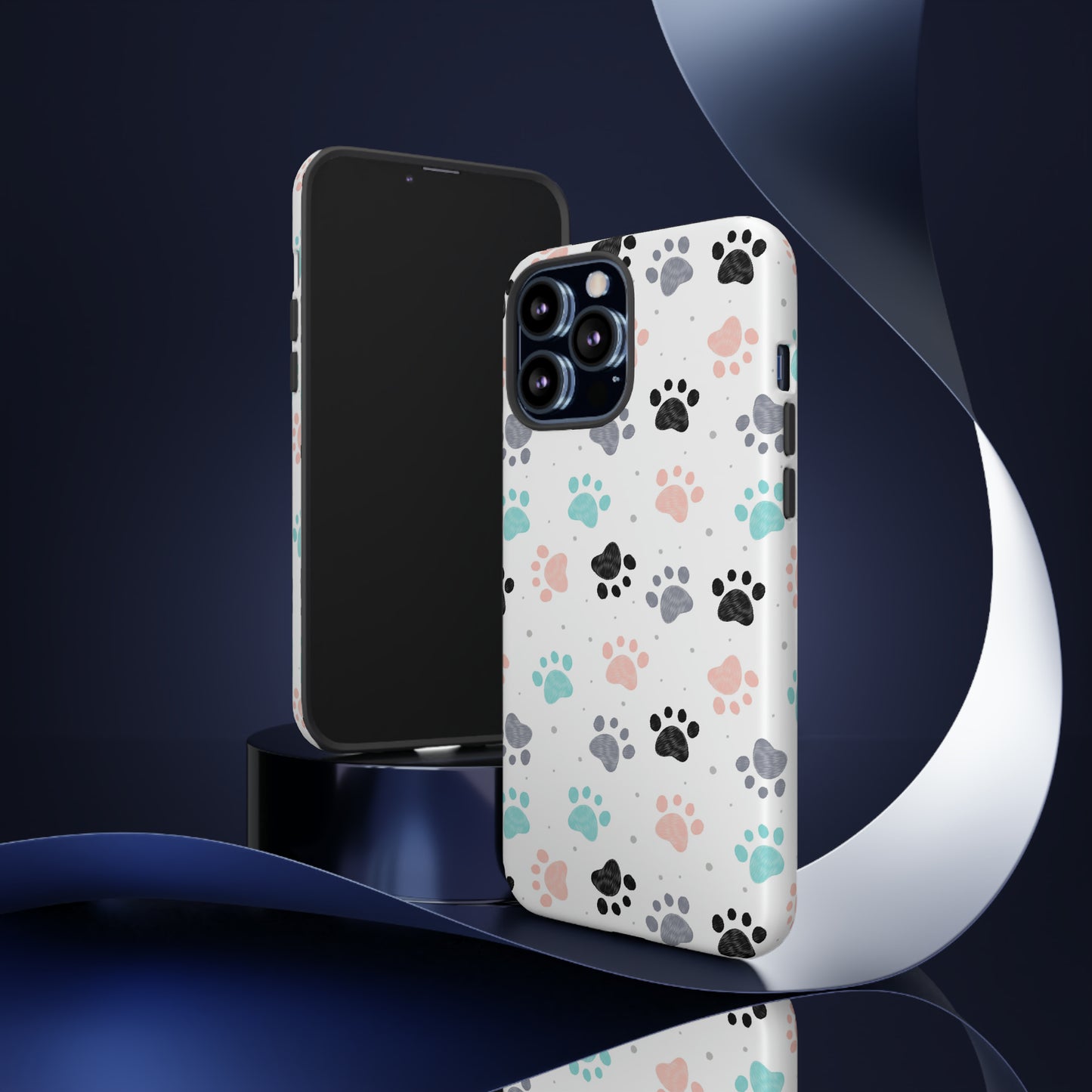 Pretty Pastel Paw Prints Tough Phone Cases