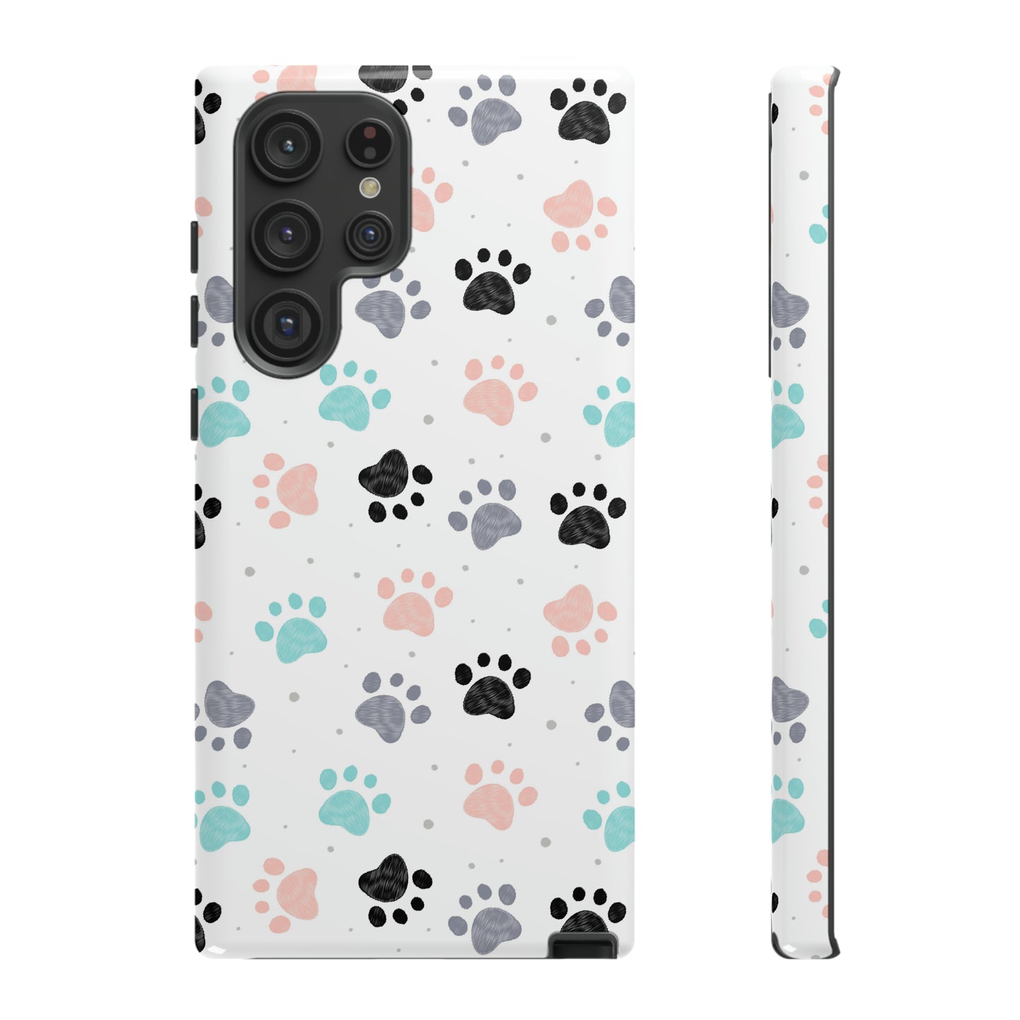Pretty Pastel Paw Prints Tough Phone Cases
