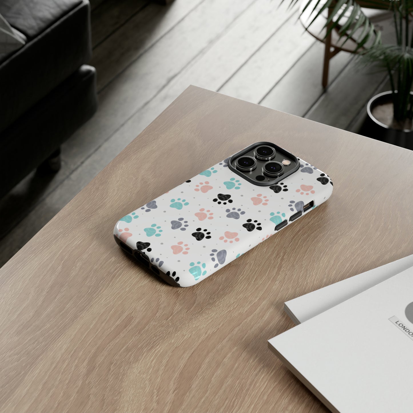 Pretty Pastel Paw Prints Tough Phone Cases
