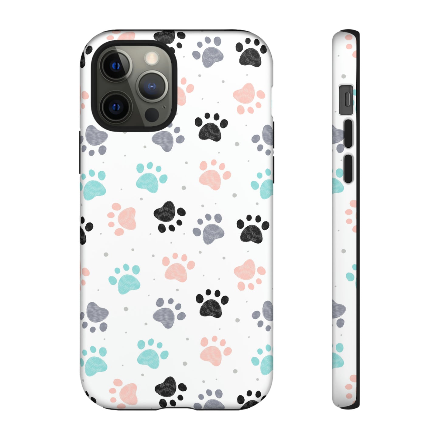 Pretty Pastel Paw Prints Tough Phone Cases