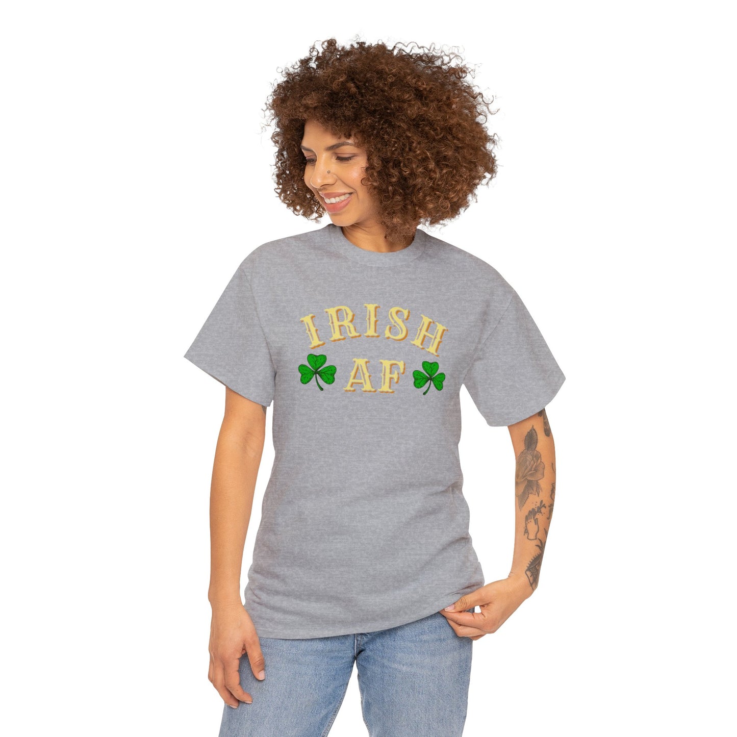 Irish AF St Patricks Day Unisex Heavy Cotton Tee