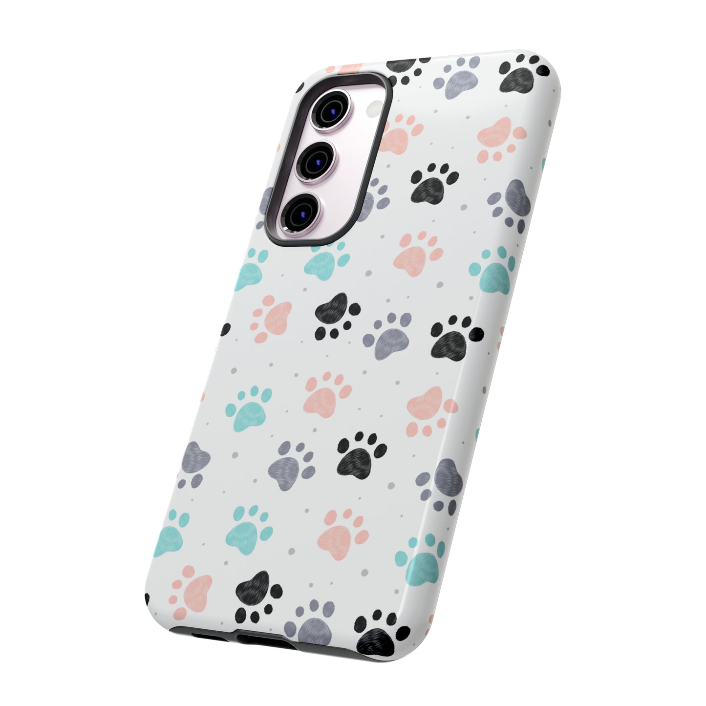 Pretty Pastel Paw Prints Tough Phone Cases