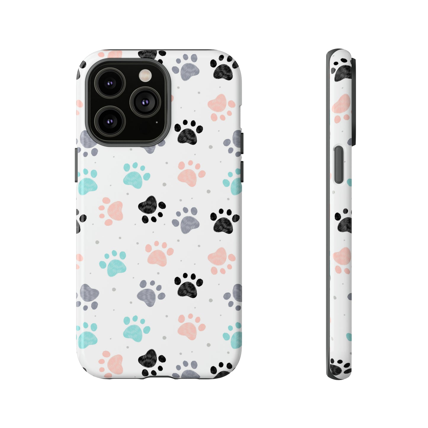 Pretty Pastel Paw Prints Tough Phone Cases