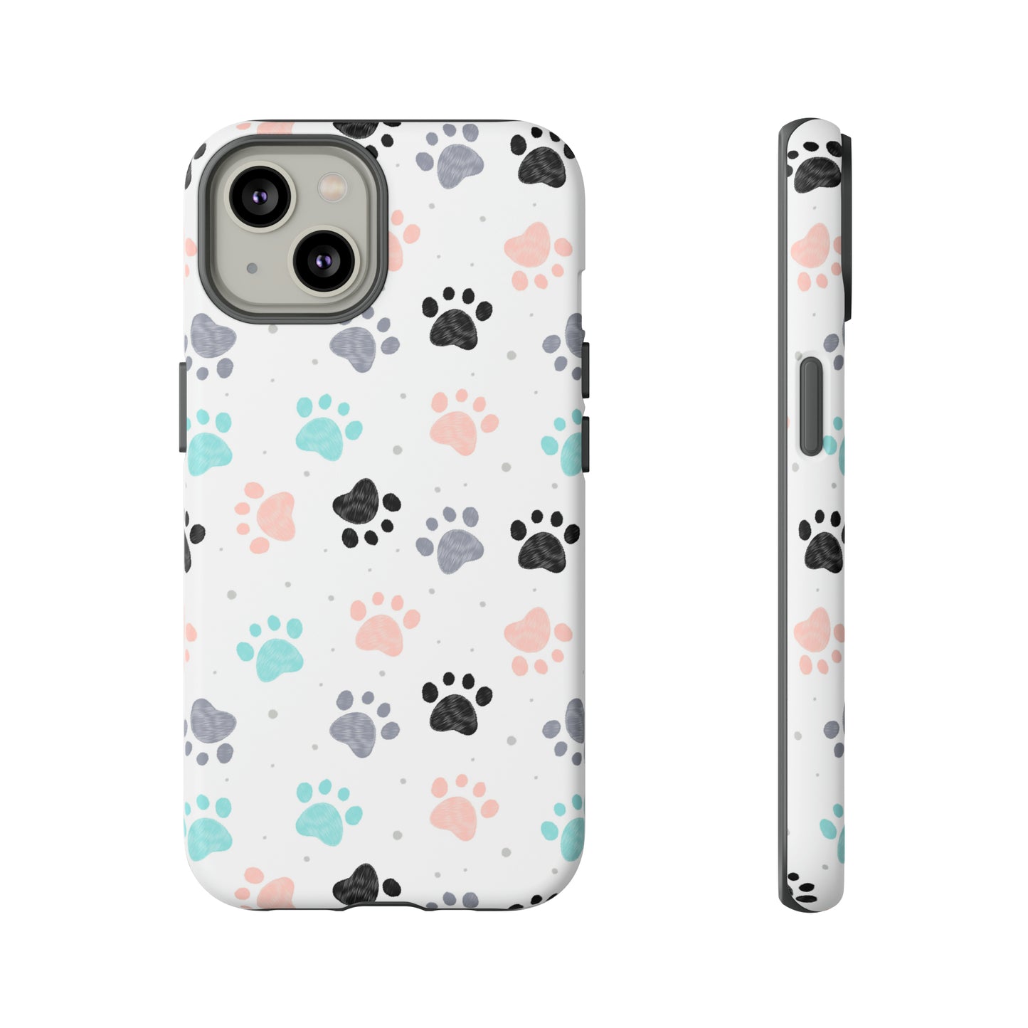 Pretty Pastel Paw Prints Tough Phone Cases