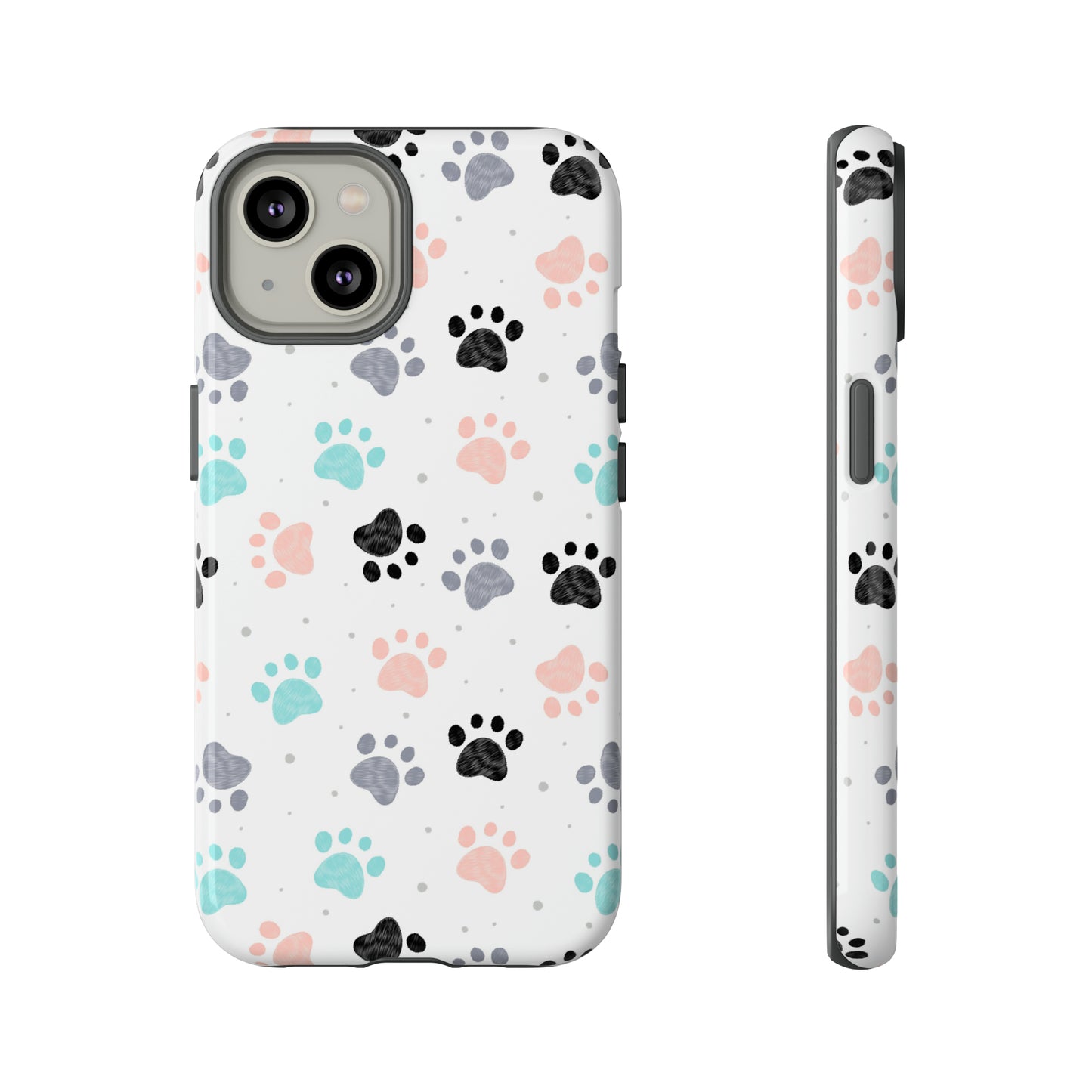 Pretty Pastel Paw Prints Tough Phone Cases