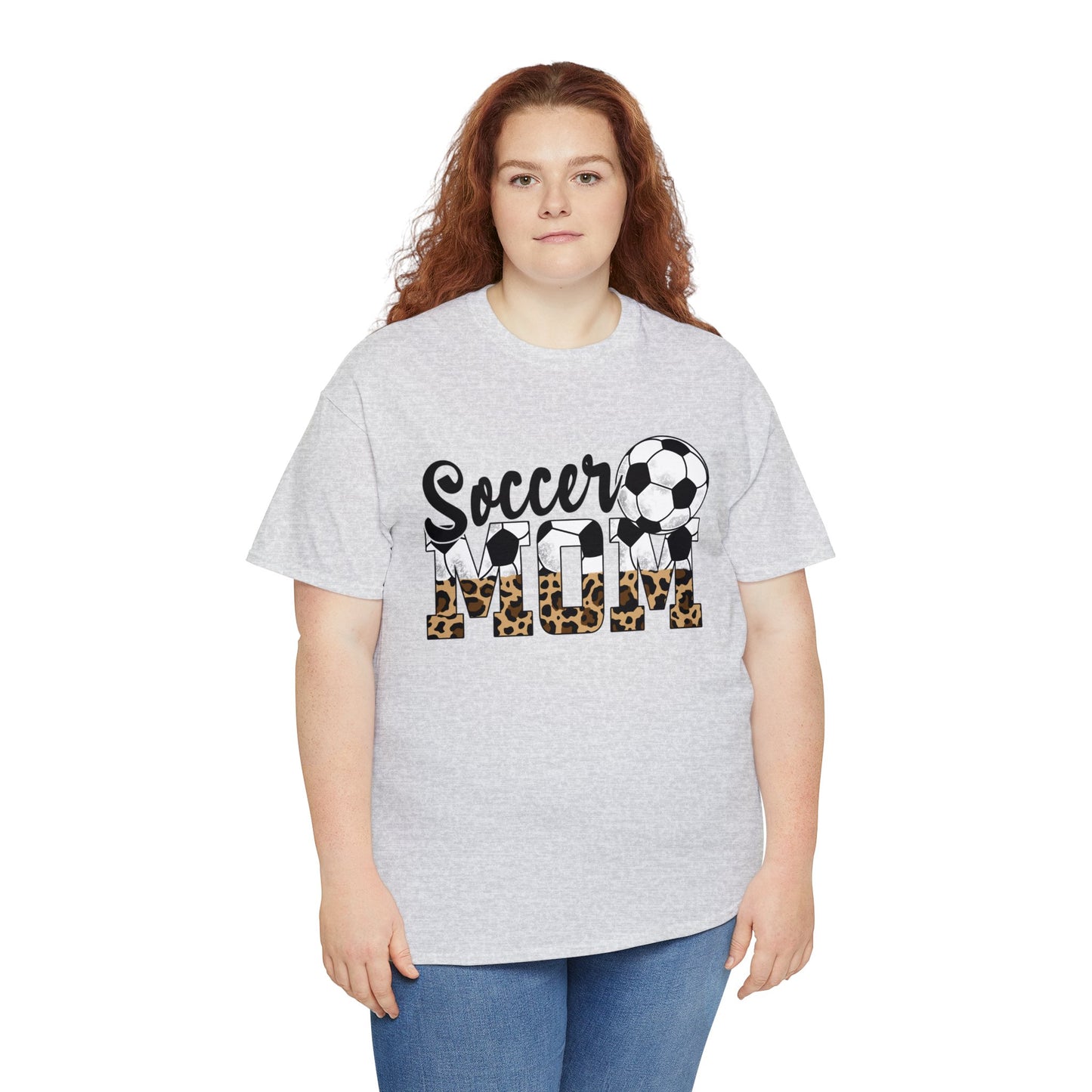 Soccer MOM Leopard print Unisex Heavy Cotton Tee