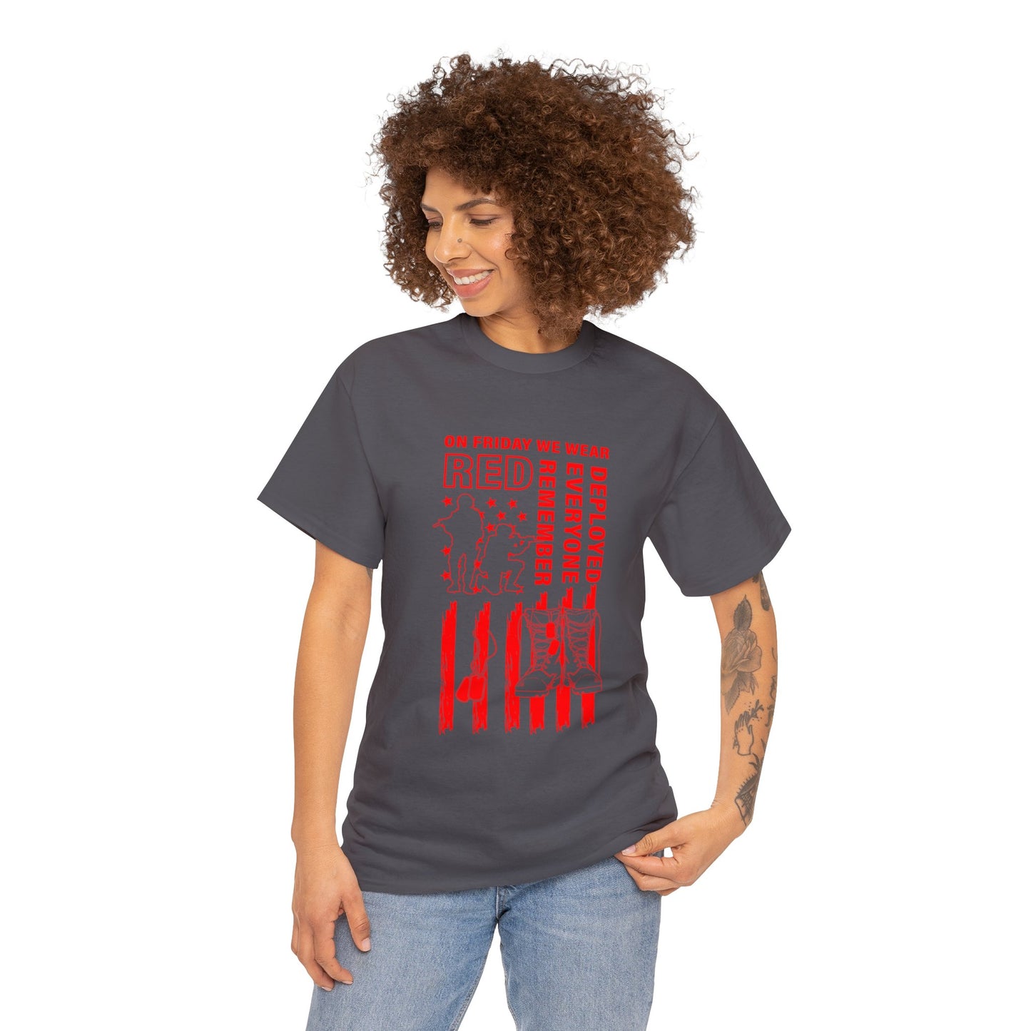 I Wear R.E.D. on Fridays Unisex Heavy Cotton Tee