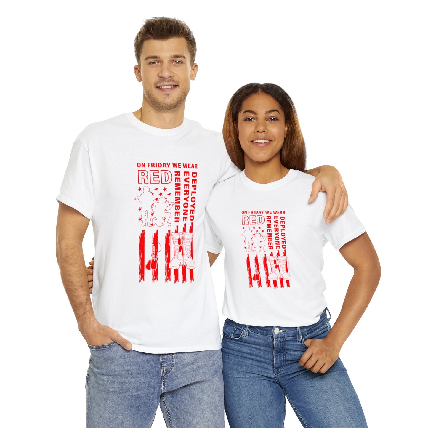 I Wear R.E.D. on Fridays Unisex Heavy Cotton Tee