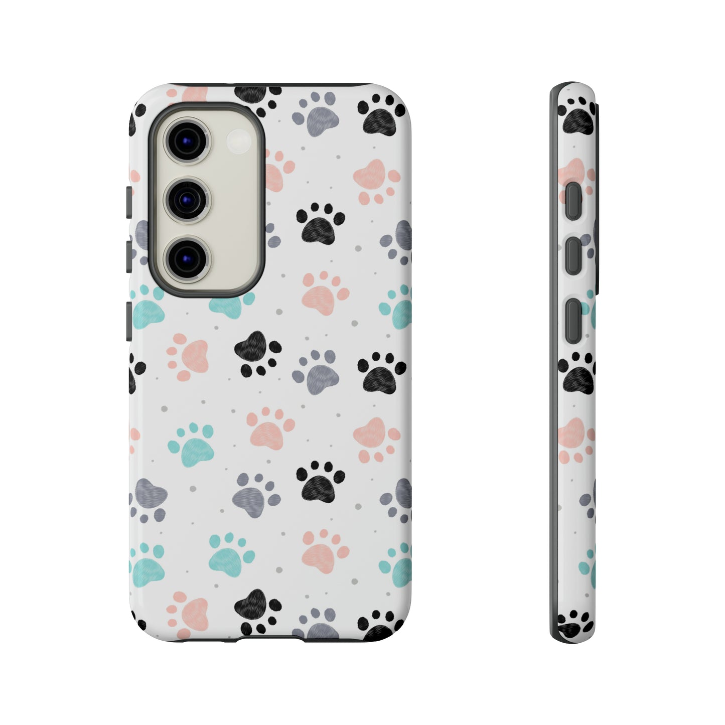 Pretty Pastel Paw Prints Tough Phone Cases