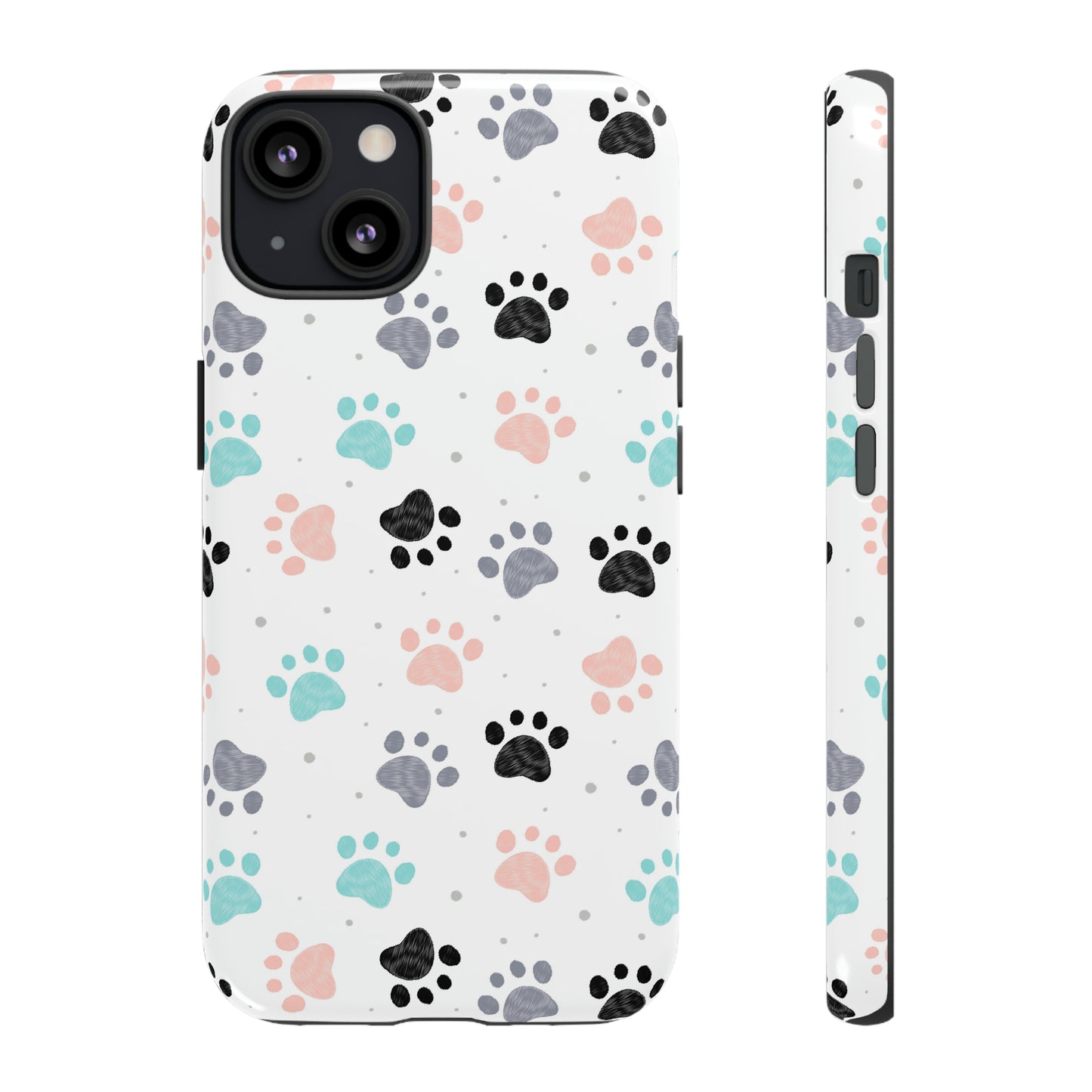 Pretty Pastel Paw Prints Tough Phone Cases